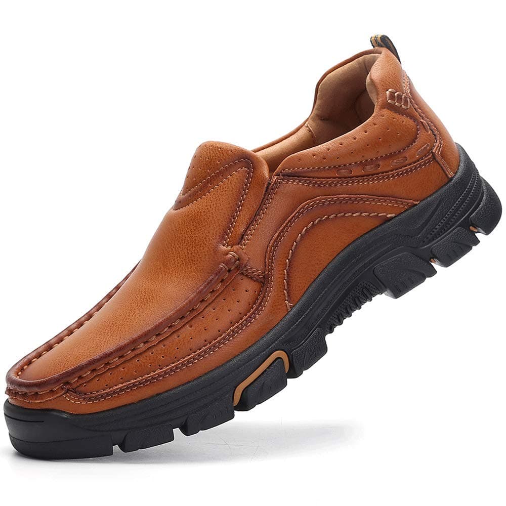 VenshineMens Casual Slip On Loafers Shoes Walking Dress Leather Shoes