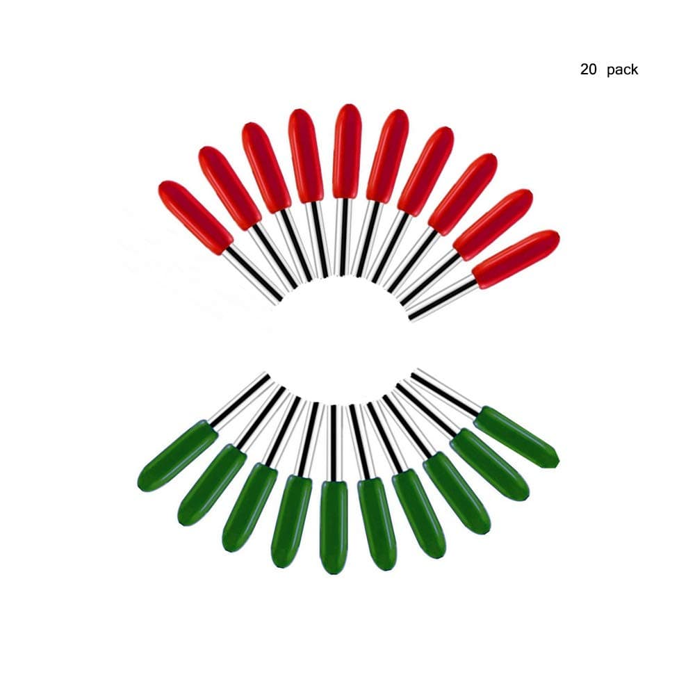 Forsun Deep Cut Blades for Cricut Explore Air 2 Vinyl Cutting Machines 60 Degree 20 Pieces Cutting Replacement Fabric Blades for Cricut Explore