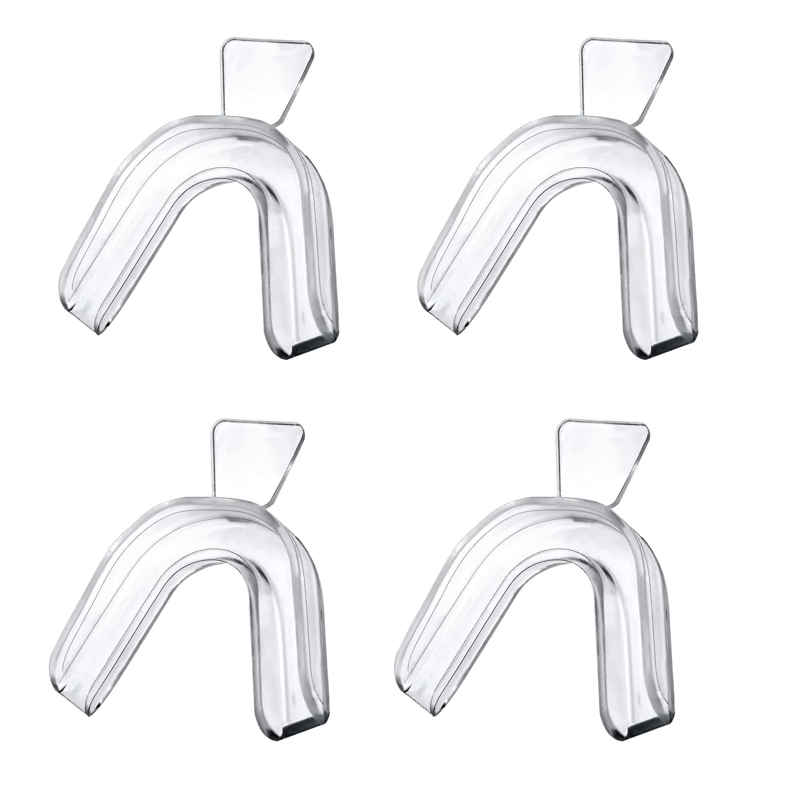 4PCS Teeth Whitening Mouth Trays - Thermoplastic Moldable Guards Kit for Bleaching, Grinding Protection - Oral Dental Care