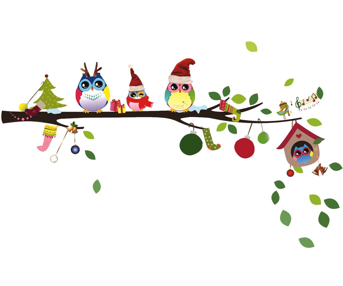 DEKOSH Owl Wall Decal for Baby Nursery Decoration | Peel and Stick Owl Decor Kids Playroom Decorative Garden Bird Wall Sticker