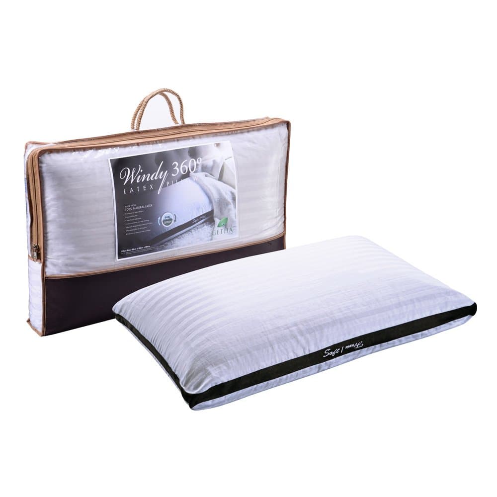 GETHA Award Winning Premium 100% Natural Latex Windy 360 Pillow