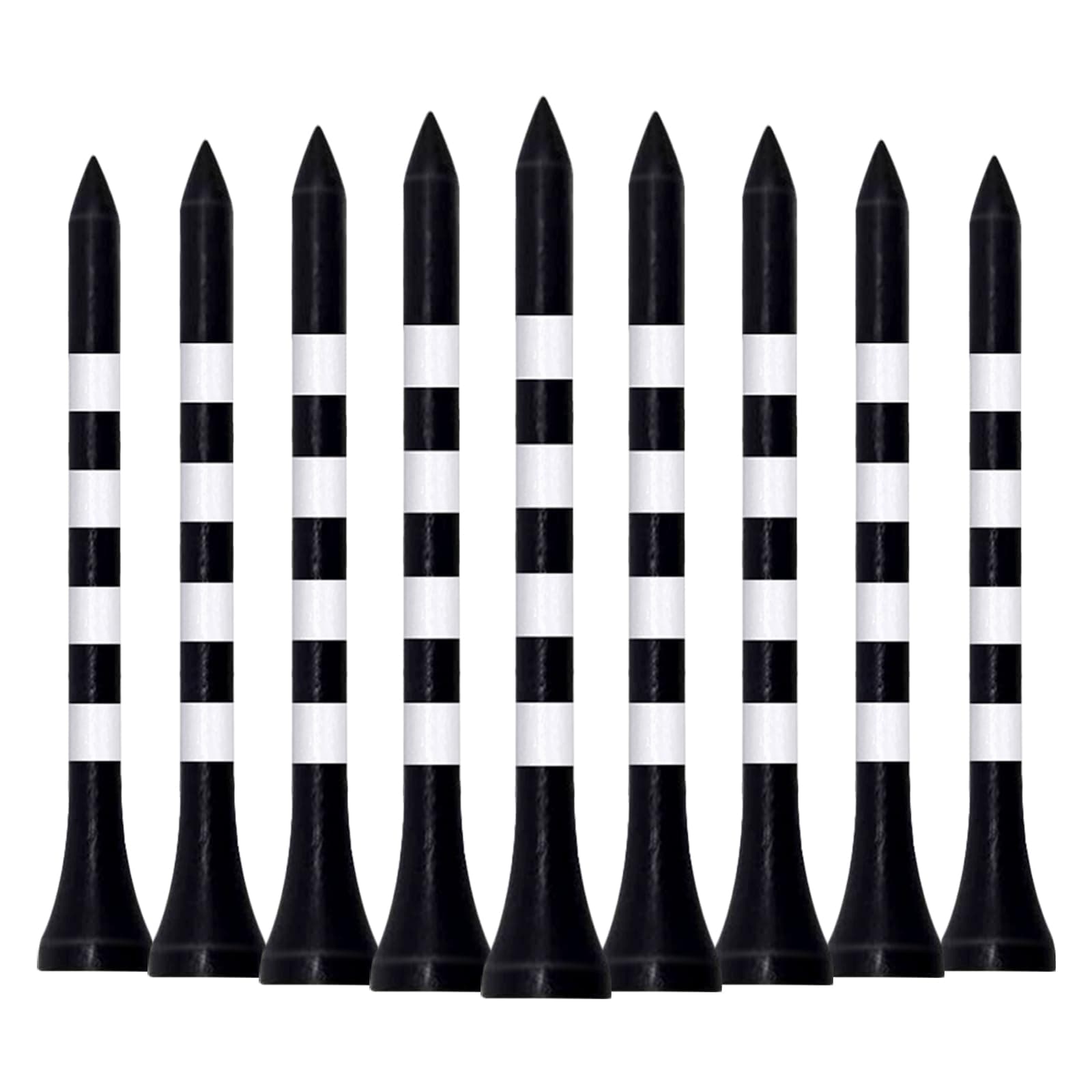 Bamboo Golf Tees 83mm/70mm/54mm/38mm Pack of 100 Golf Tees with Height Markers, Biodegradable Sustainable Reduced Friction