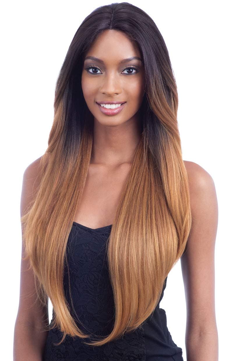 ANGIEHAIE Model Premium Seven Star V-Shaped Lace Front Wig - EV-003 (1-Jet Black)