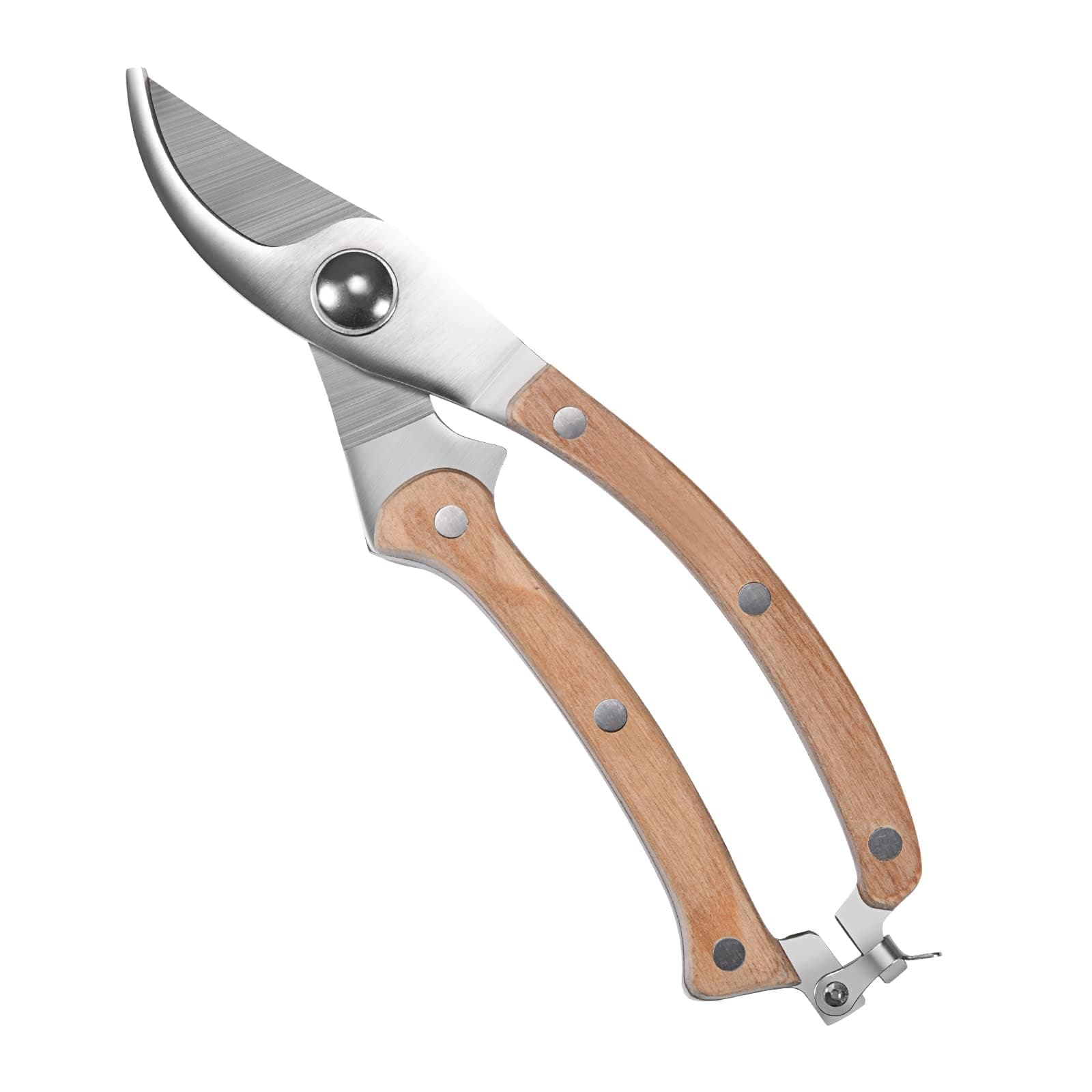 Pruners Wood Handle Garden Shear Kit, Plant Pruning Scissors Garden Cutter Flower Shears Hand, Tree Trimmers Secateurs Clipping Shears for Gardening, Ergonomic Gardening Tools, Gardener's Gift