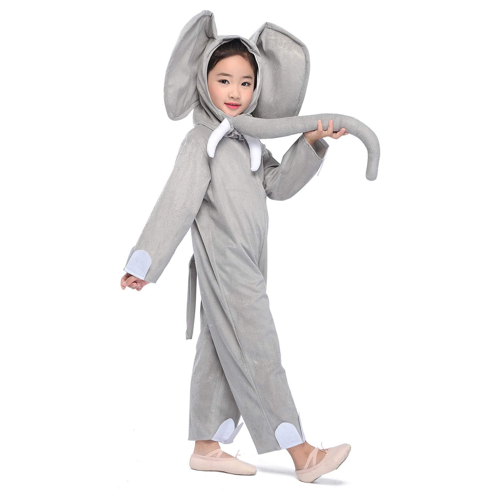 Elephant Costume Kid Animal Cosplay jumpsuit Halloween Fancy Dress Outfit