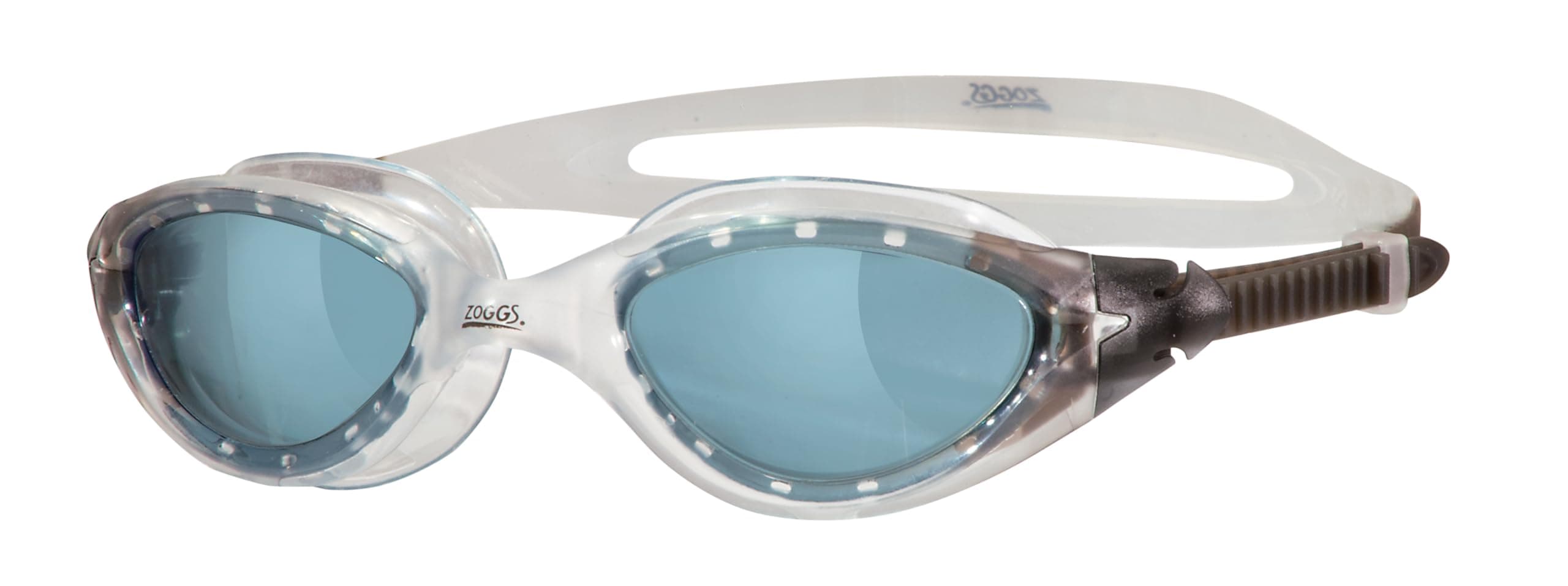 Zoggs Panorama Swim Goggles with tinted lenses - Anti-Fog, UV Protection, Quick Adjust Strap, Wide Vision Adult Swimming Goggles