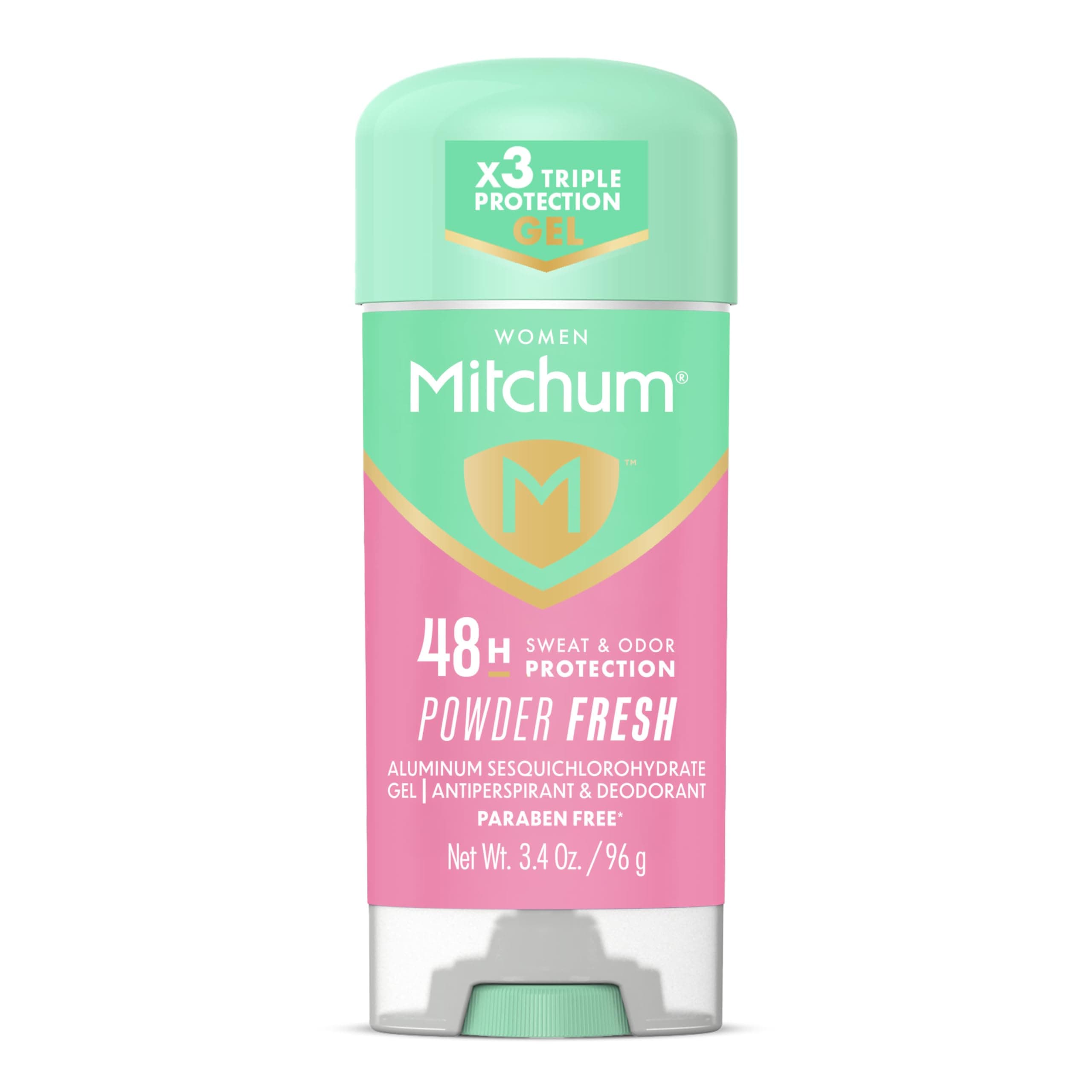 Mitchum Mitchum Clear Gel AntiPerspirant & Deodorant, Powder Fresh for Women 3.4 oz Deodorant