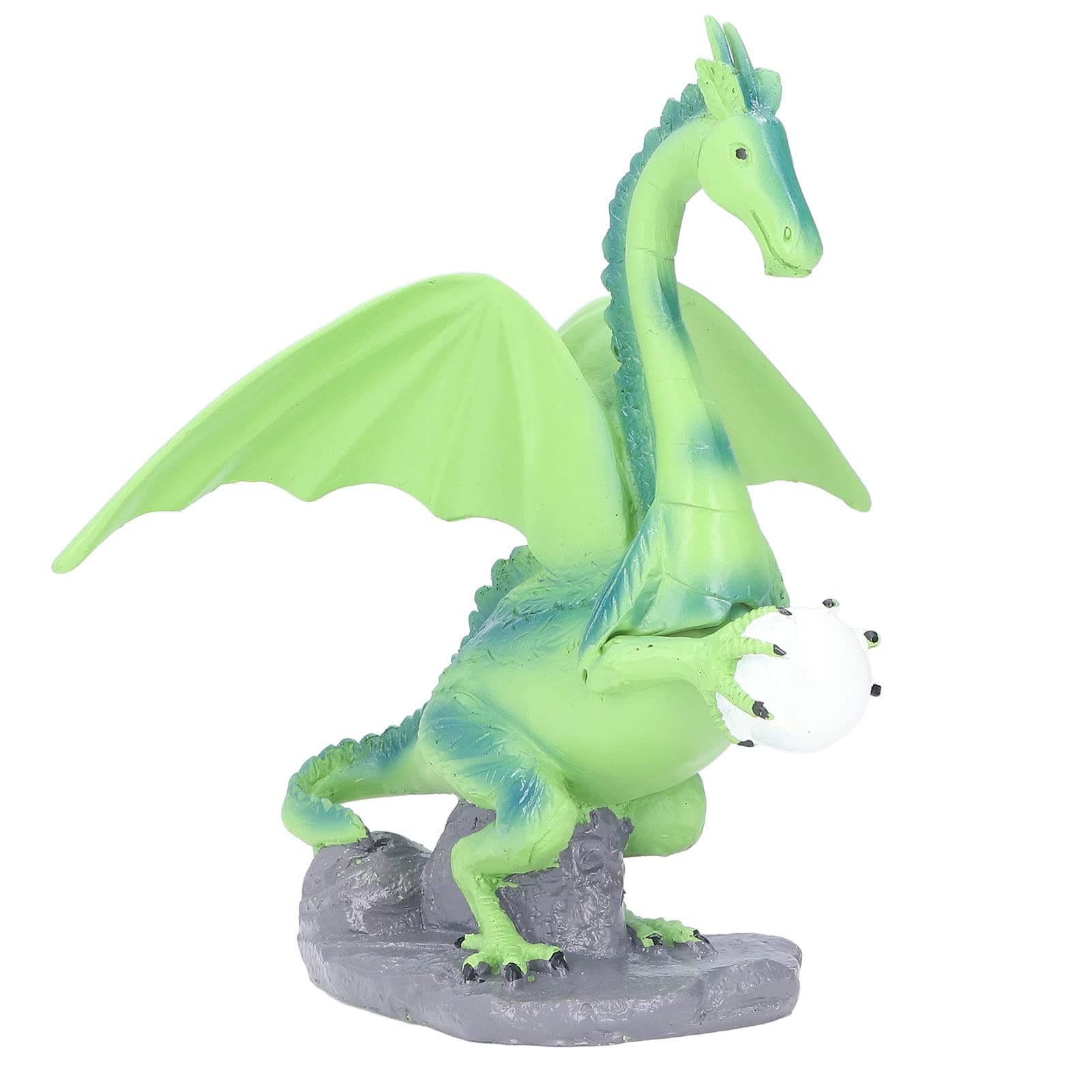 Green Dragon Statues, Collectible 22cm / 8.7in Resin Flying Dragon Statue Eye Catching for Study Room for Hallway for Corridor