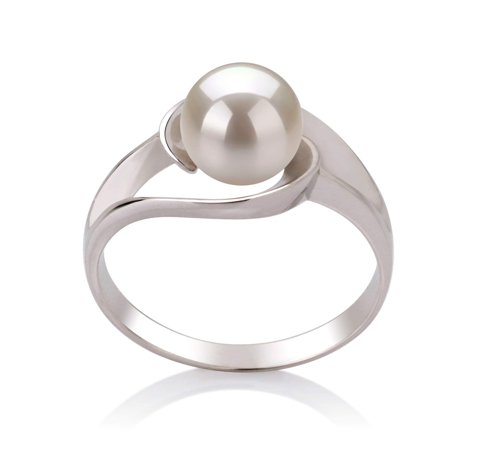 PearlsOnlyClare White 6-7mm AAA Quality Freshwater 925 Sterling Silver Cultured Pearl Ring For Women