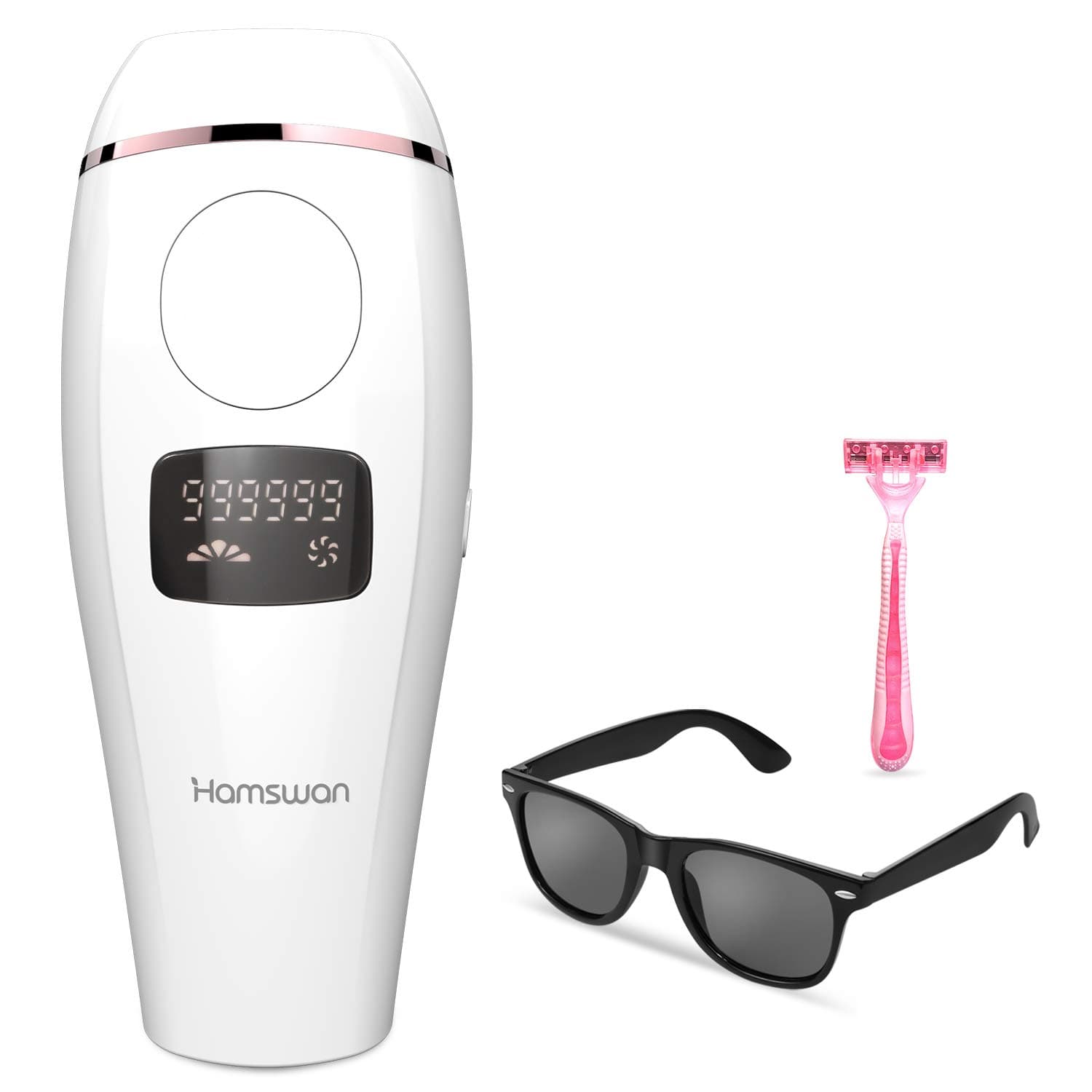 IPL Laser Hair Removal System Painless 999999 Flashes Professional Facial and Body Permanent Hair Remover Device Hair Treatment Wholebody Home Use for Women and Man