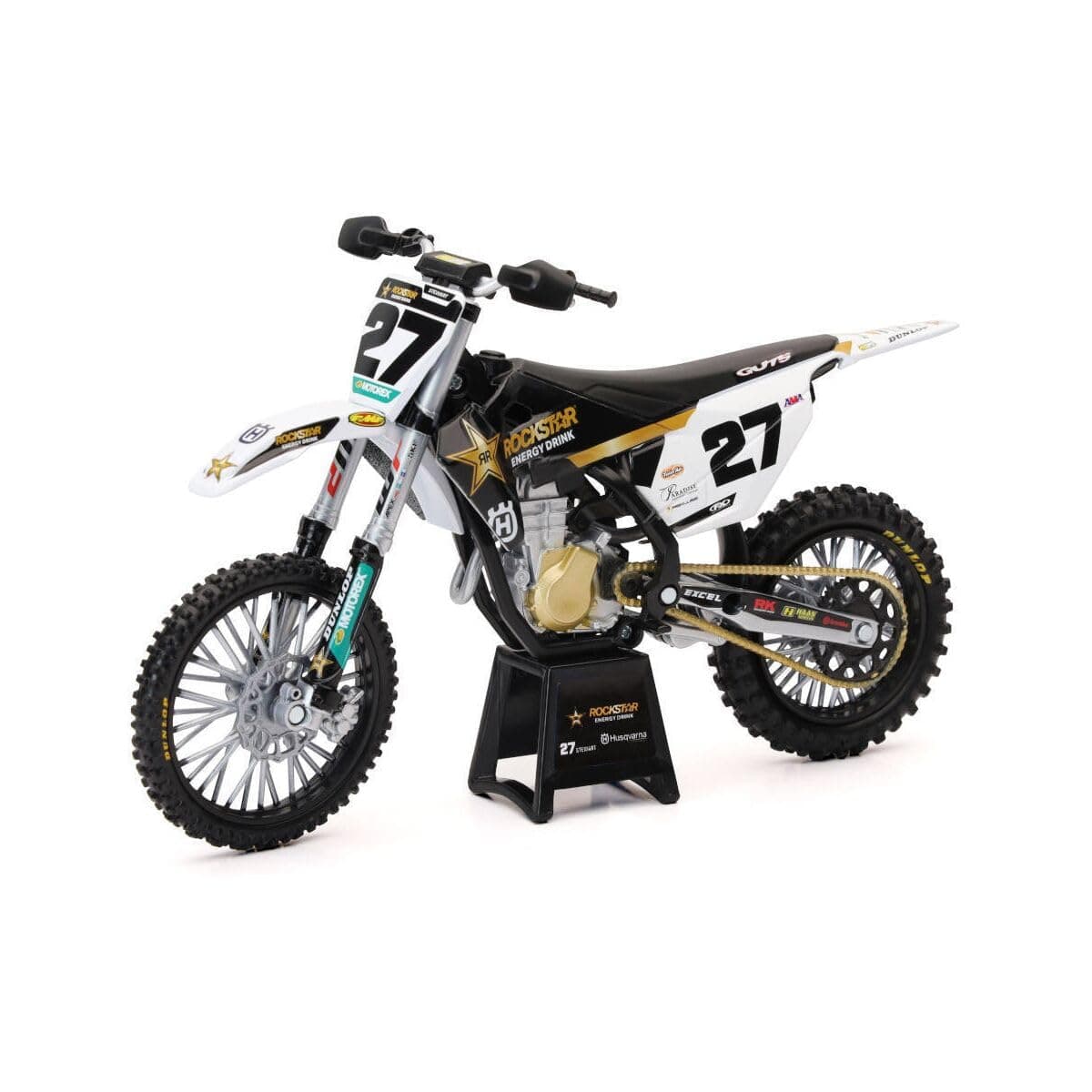New-Ray Toys 1:12 Team Rockstar Husqvarna Malcom Stewart FC450 (Black)