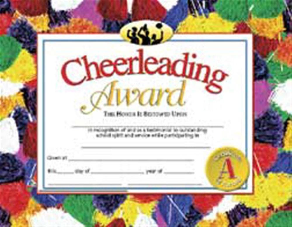 Cheerleading Award 30pk 8.5 X 11