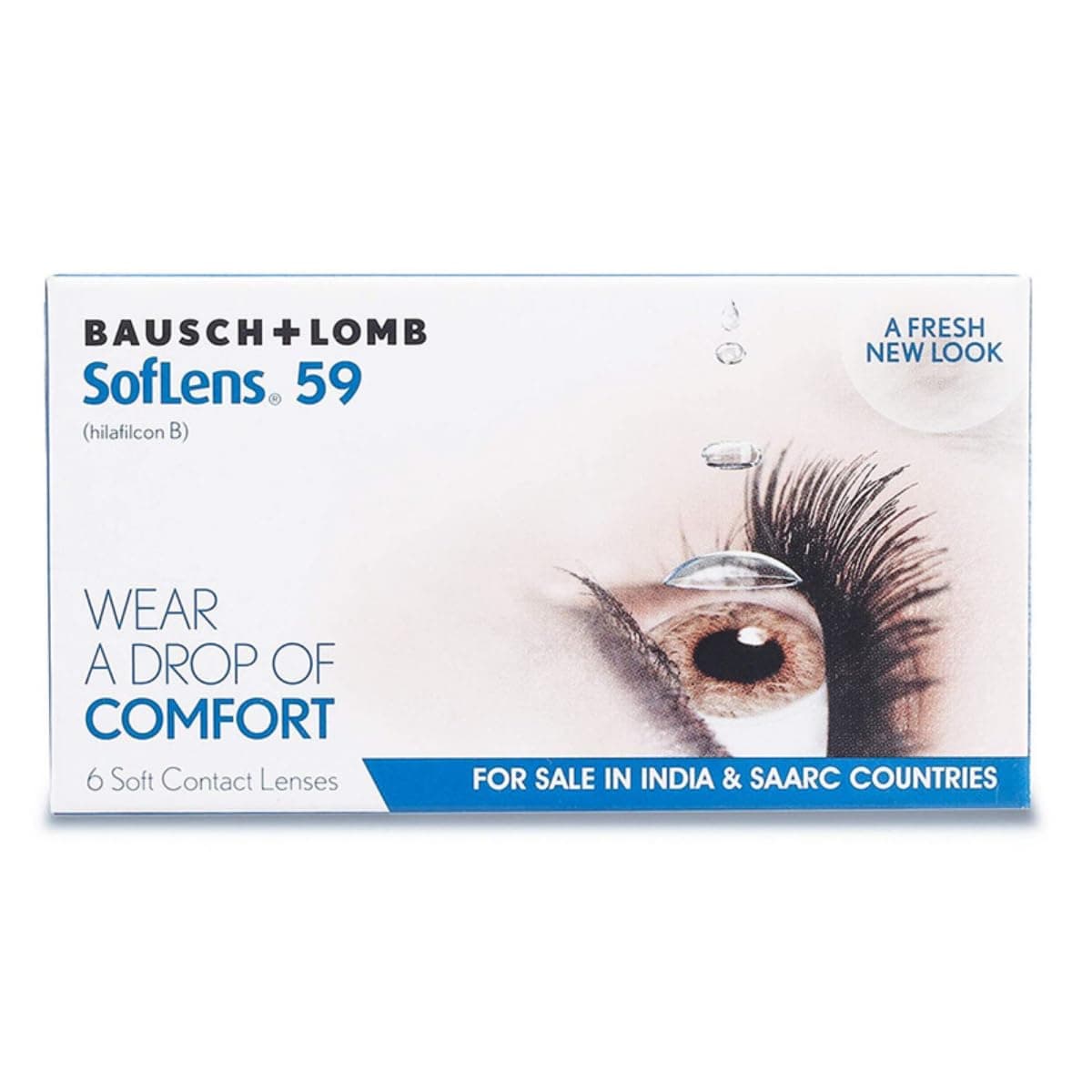 Bausch + Lomb Soflens59 Monthly Disposable Contact Lens (6 Lens Pack -4.50)