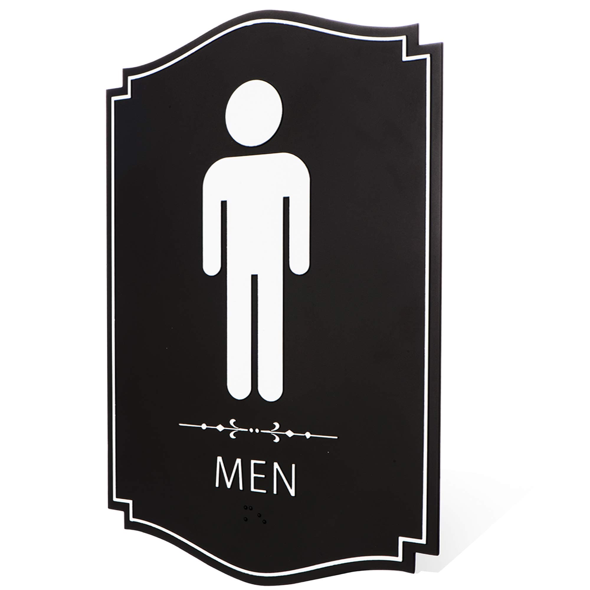Kickfire Restroom Sign - Unisex Bathroom Signs- Male & Female Bathroom Sign - With 3M Double Sided Tape - Perfect for Office, Business, and Restaurant