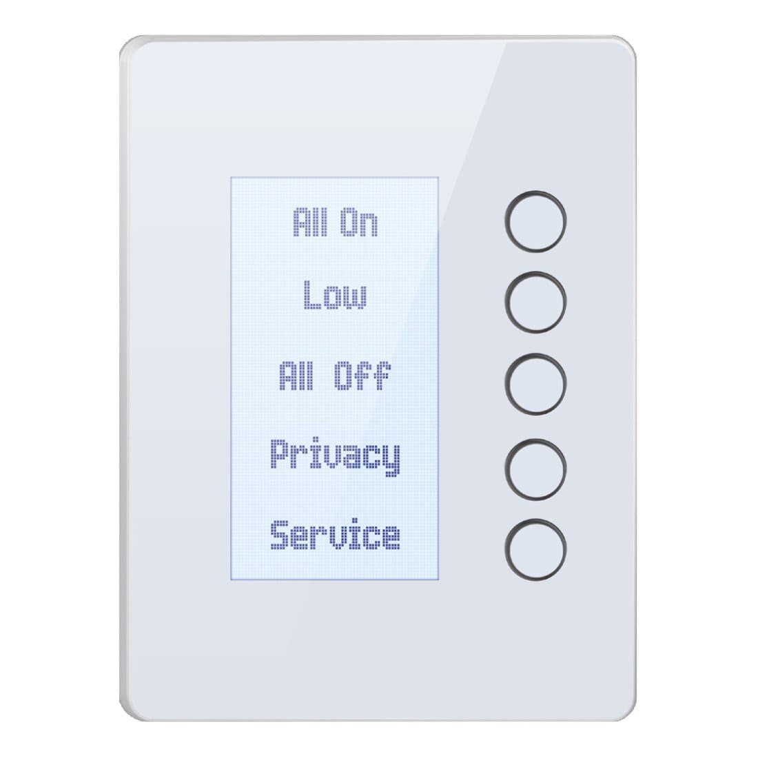 Evolve Z-Wave Wall Mounted 5-Button LCD Controller, White (LCD-1-WH)