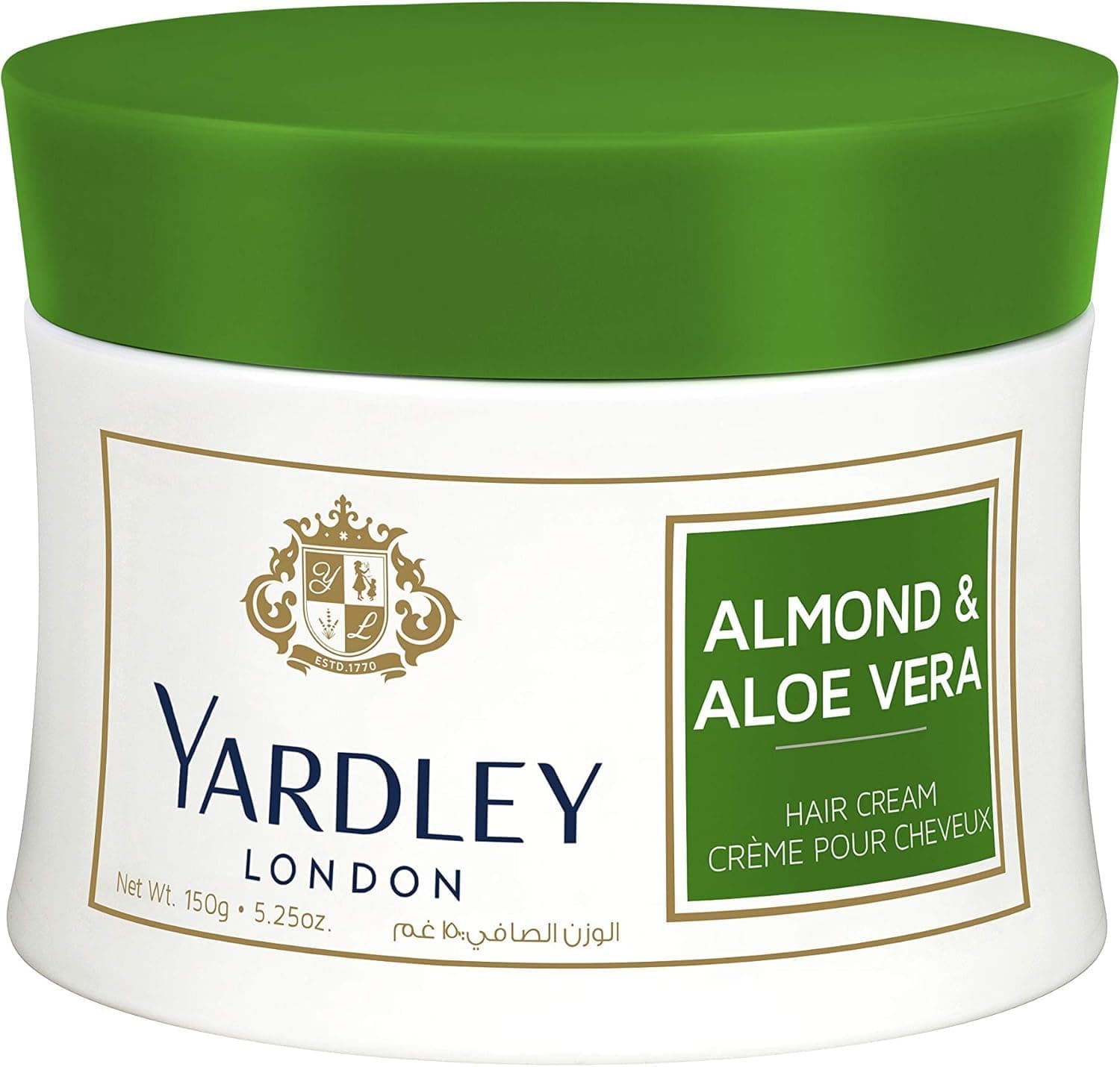 Yardley Almond And Aloe Hair Cream - Moisturizing and Grooming All Day Long - 150 Gm