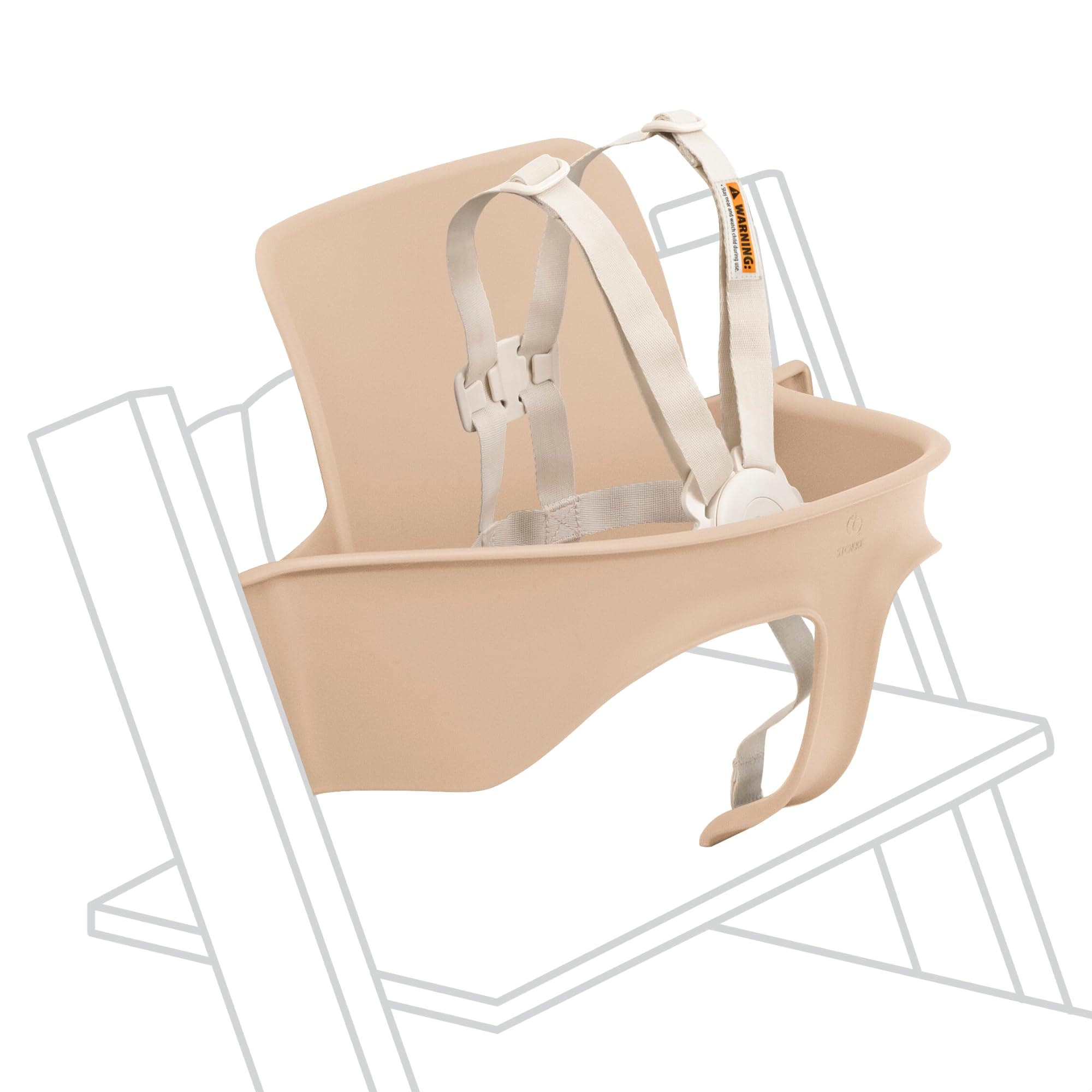 Stokke Tripp Trapp Baby Set 2, Natural - Ages 6-36 Months - Convert The Tripp Trapp Chair into a Comfortable High Chair - Includes Stokke Harness 2