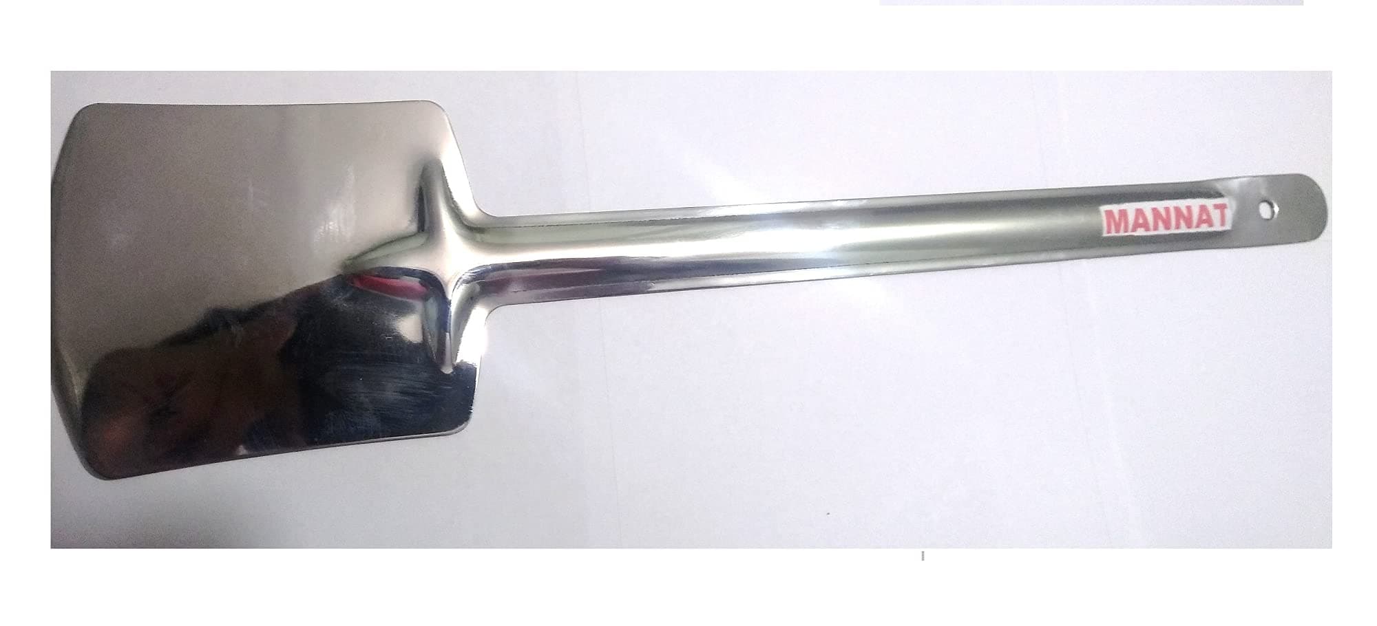 MANNAT Heavy Gauge Food Grade Stainless Steel Palta Roti Palta, Dosa Palta, Food Turners, Cooking Turner with Long Handle (14.5 Inch)