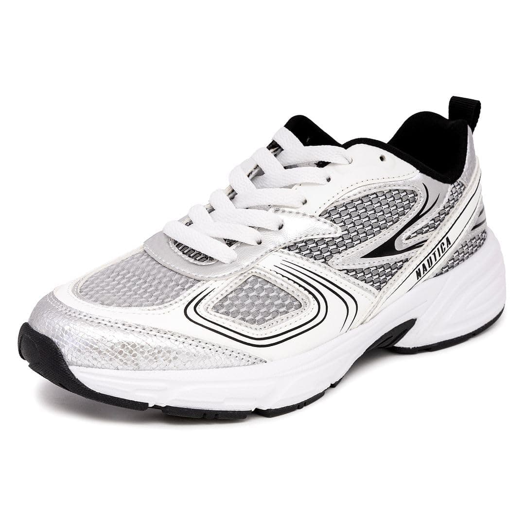 NauticaWomen Fashion Sneaker Lace-Up Jogger Running Shoe Casual Walking Sneaker