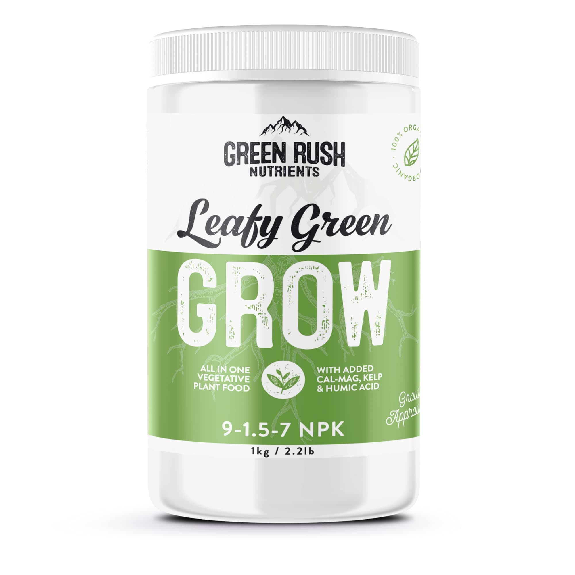 Organic Leafy Green Grow Plant Food Nutrient for Vegetative & Grow Stage Plants (1 kg)