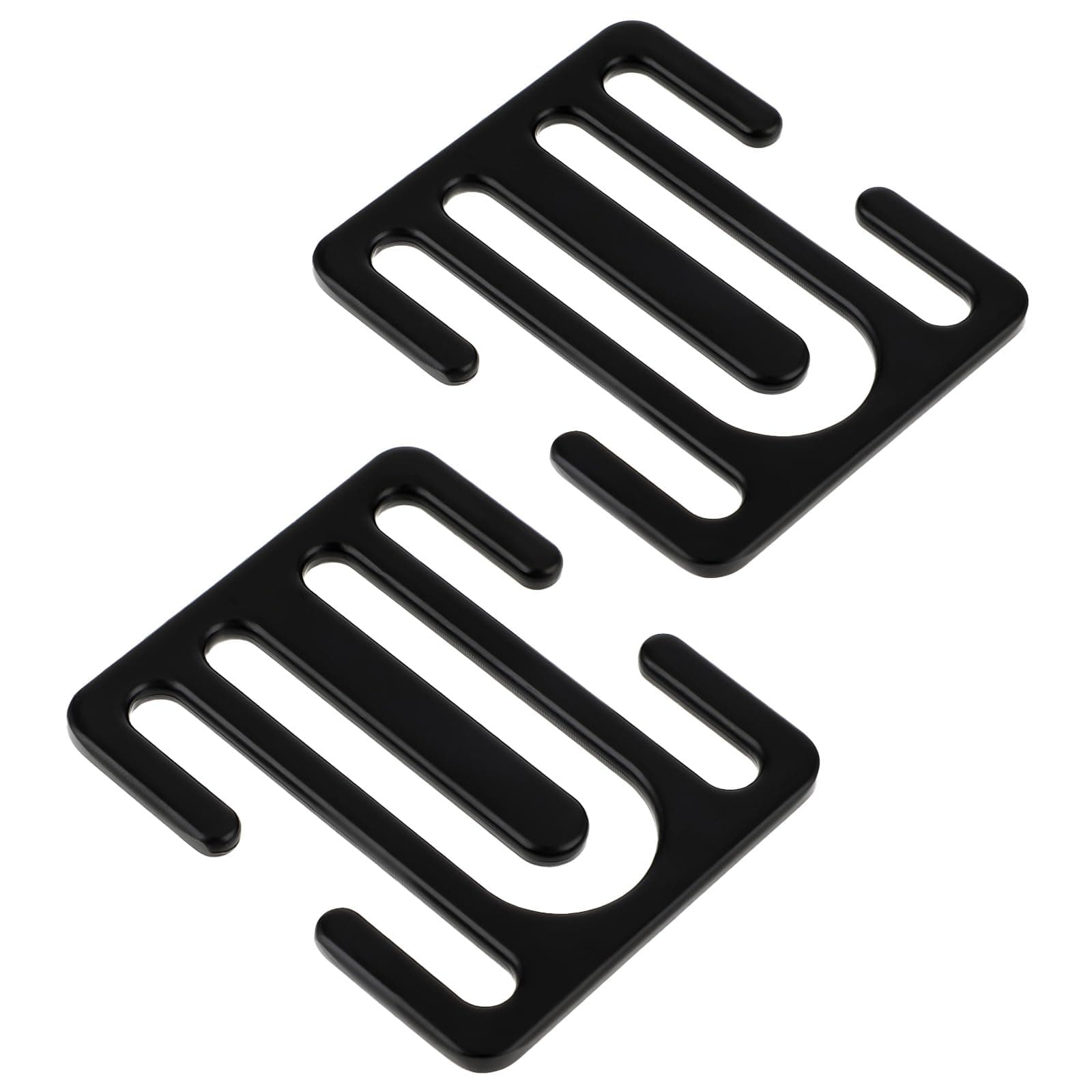 WLLHYF 2Pcs Seat Belt Clips, Metal Seatbelt Adjuster Universal All Auto Models Improve Driving Comfort Suitable for Adults and Kids (Black)