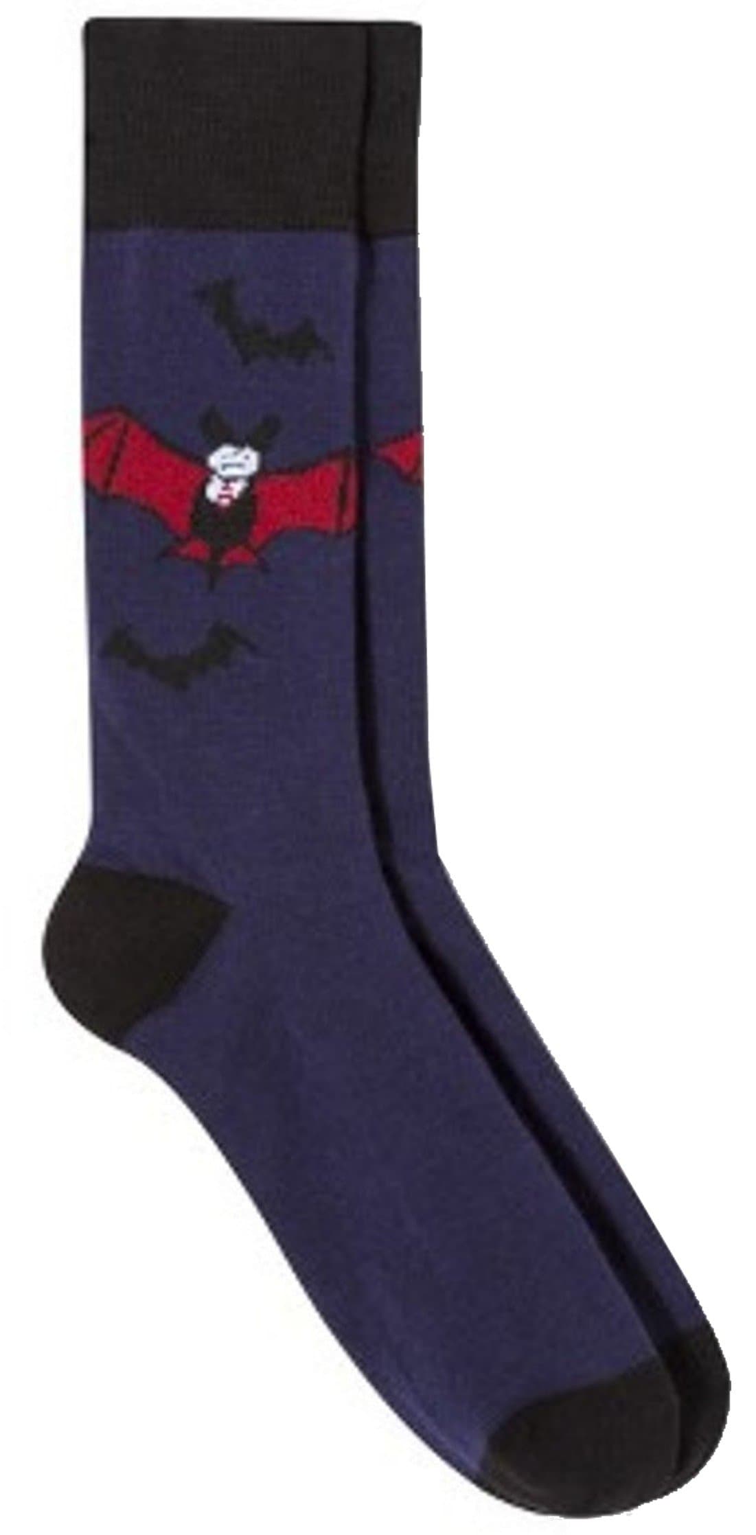 Men's Vampire Bat Halloween Stretch Novelty Socks, One Size