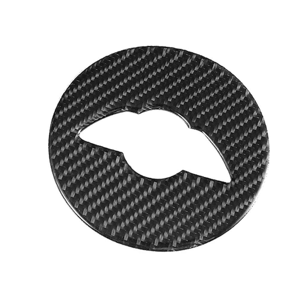 BrocoSteering Wheel Cover Trim F55 F56 F60, Carbon Fiber Steering Wheel Trim Functional Button Car Interior Accessories Auto Styling for F55 F56 F60