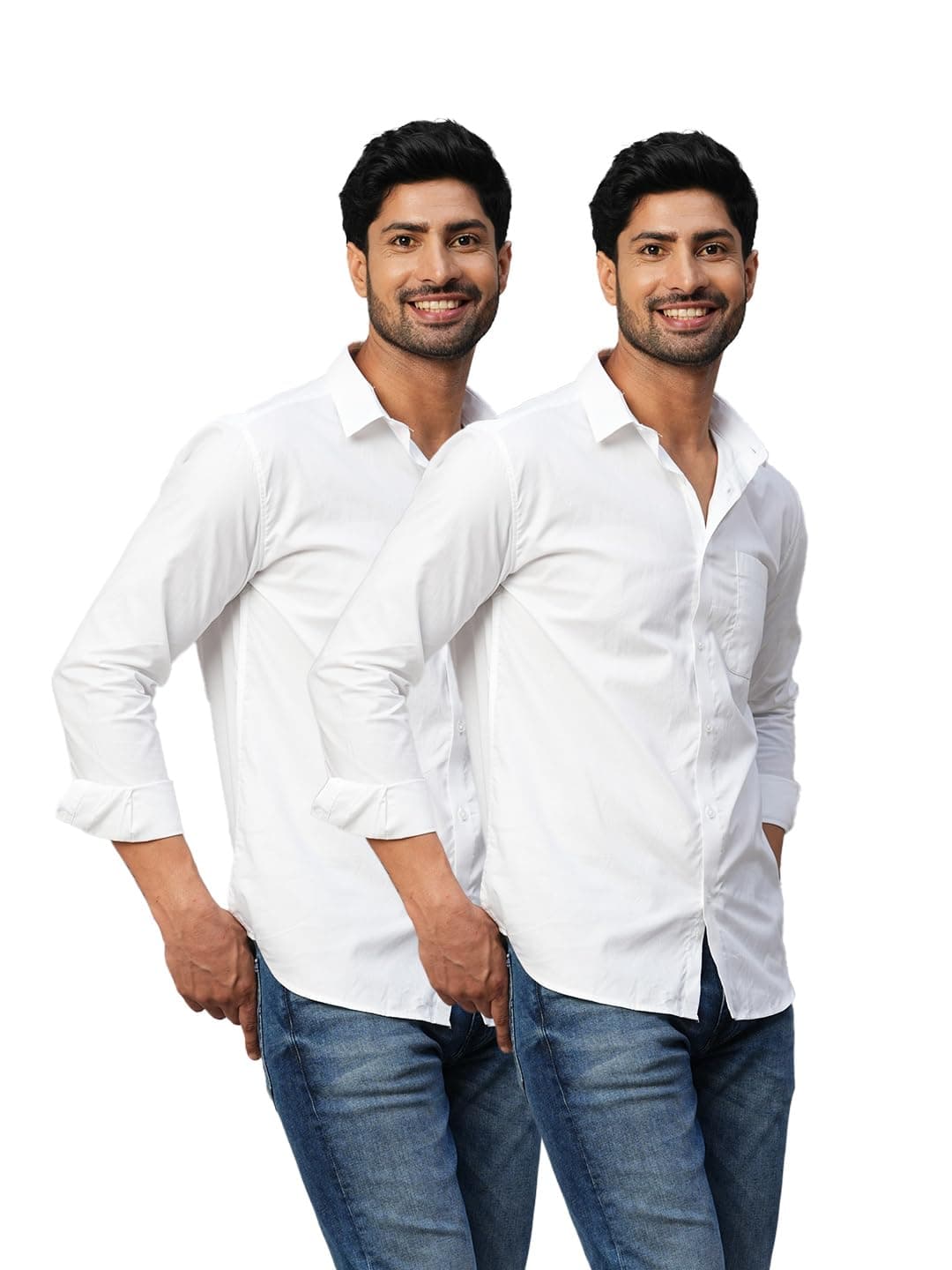 KINGDOM OF Daystart Full Sleeve Formal Shirt for Men with Cutaway Collar | 100% Cotton Office Wear Regular Fit