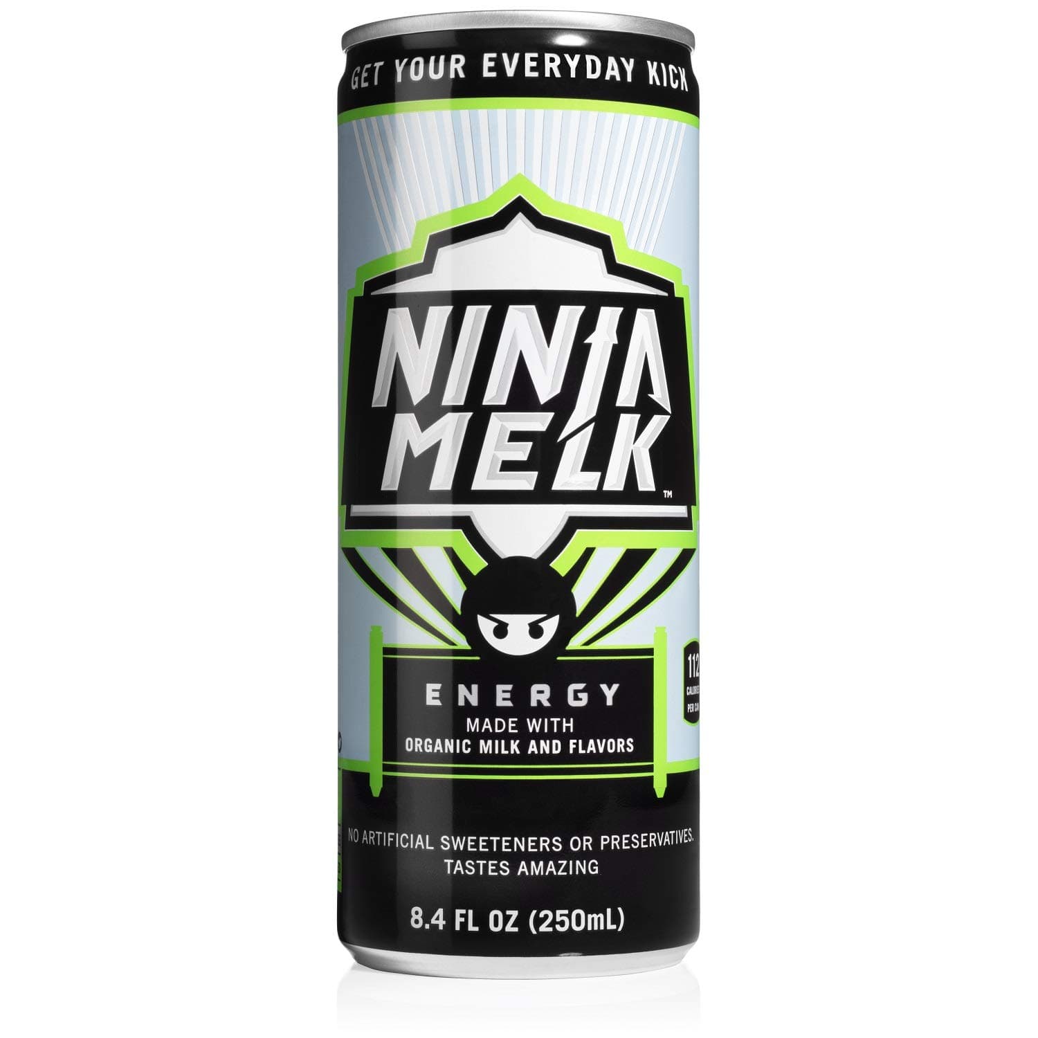Ninja Melk Natural Delicious Energy Drink, 8.4 Fl Oz (12 Cans)