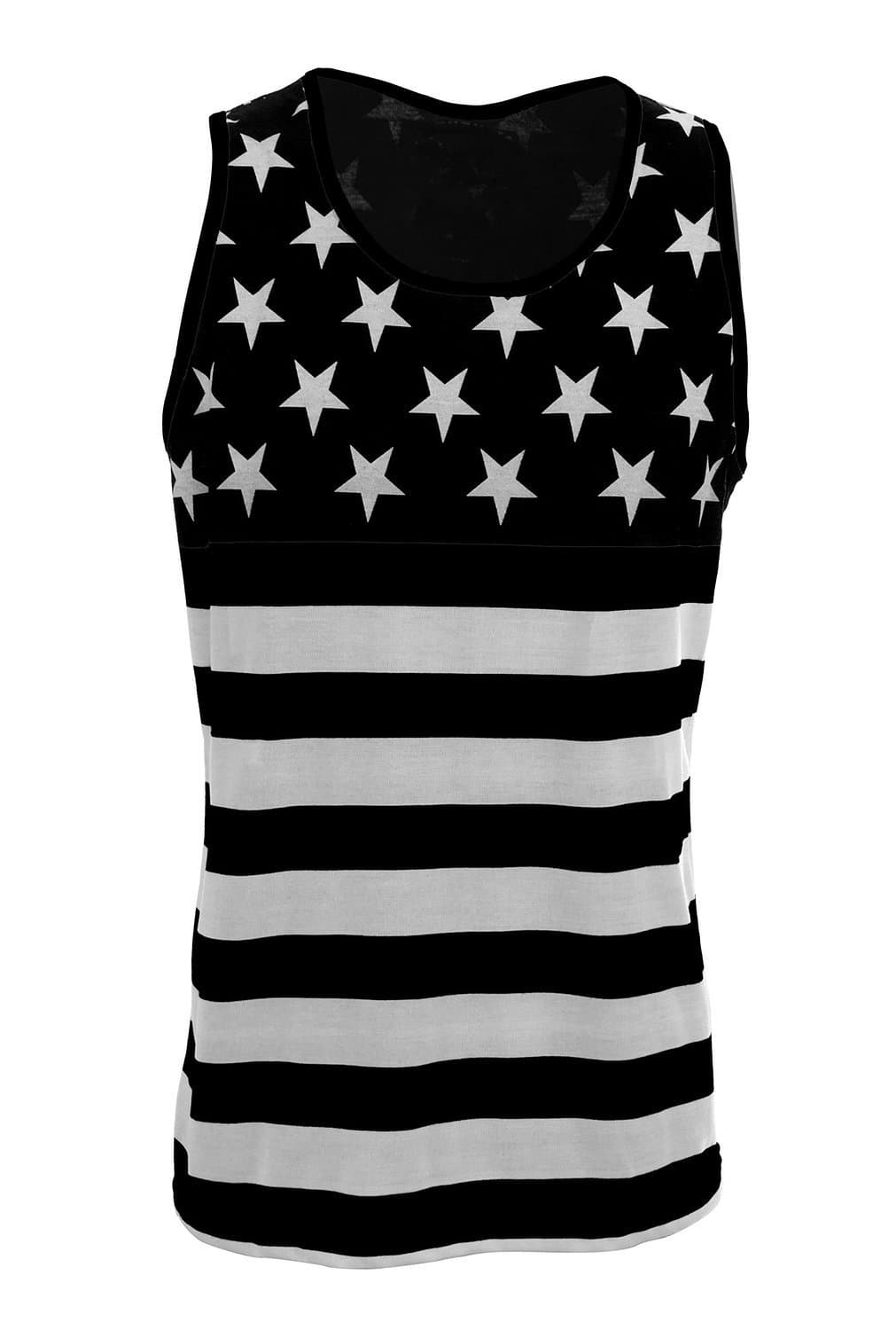 Pacific SurfMen's Patriotic American Flag Stars All Over Tank Top Shirt