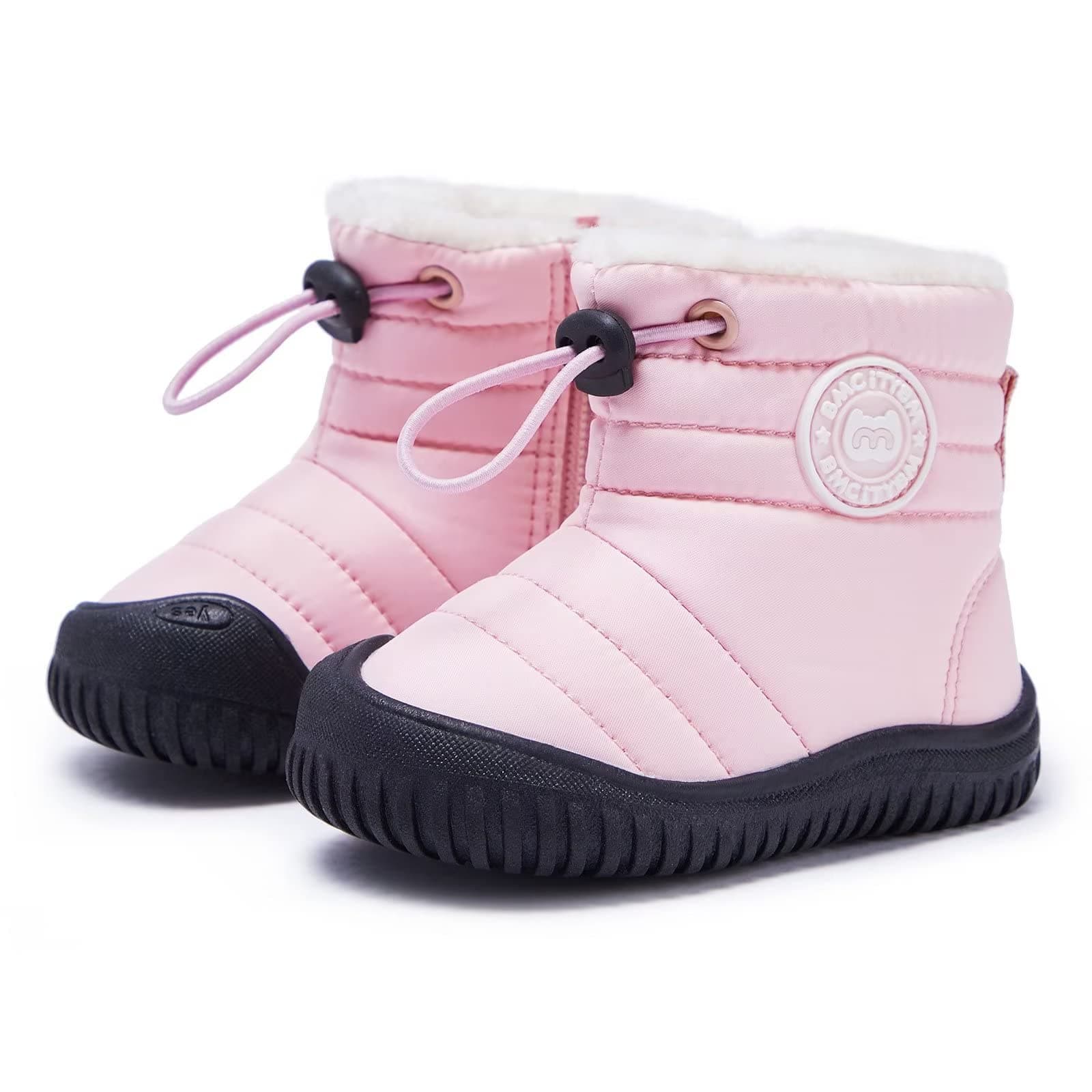 BMCiTYBMToddler Baby Snow Boots Winter Shoes Boys Girls Cold Weather Baby Faux Fur Shoes