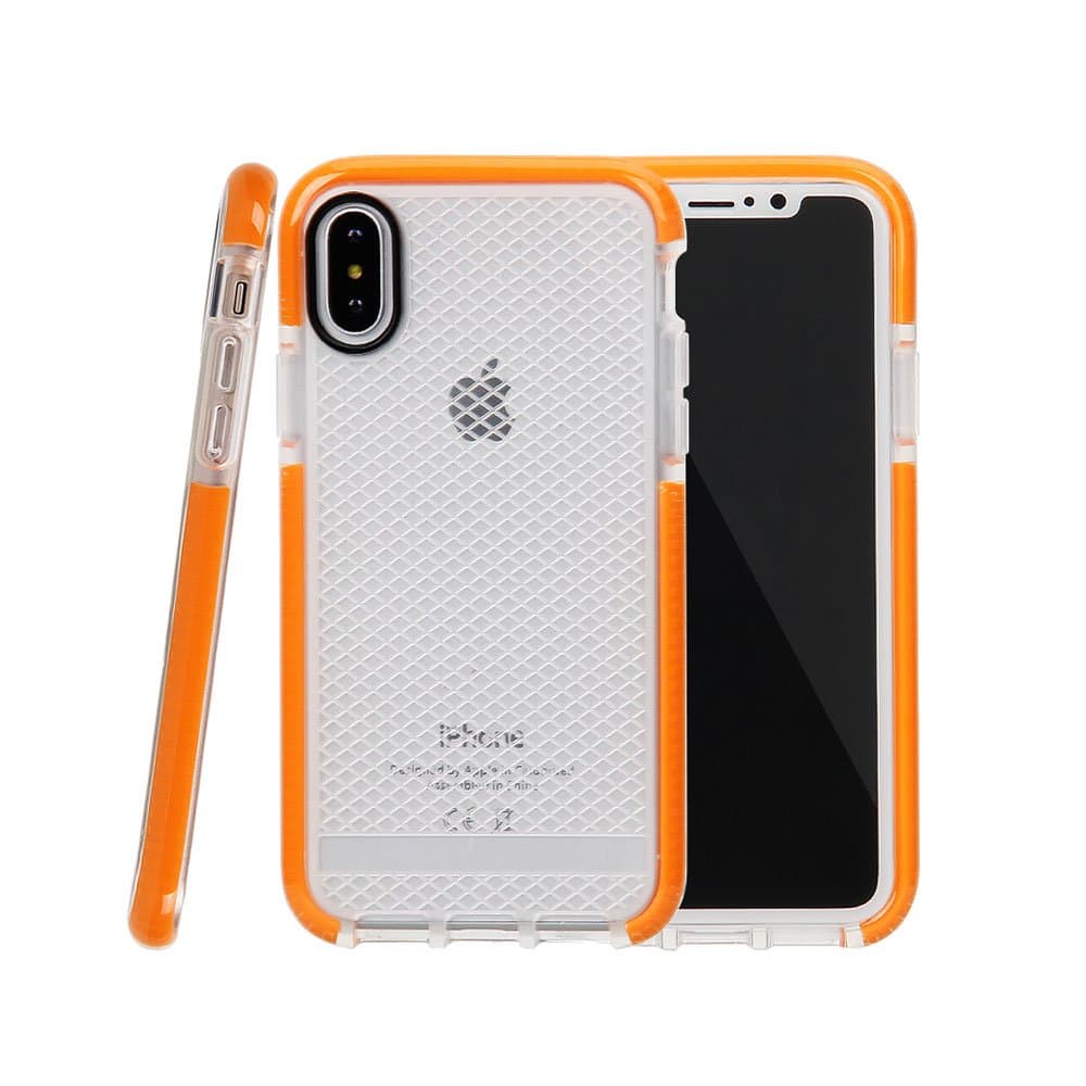 IPhone X Case, IPhone 10 Case, DBEAZZT [Unique Inner Layer Design] Translucent Soft Fit Bumper Case [Shock Absorption Flexible TPU + Anti Scratch Back] Protective Shell Cover for Apple IPhone X/IPhone 10 (5.8 inches) (Orange)