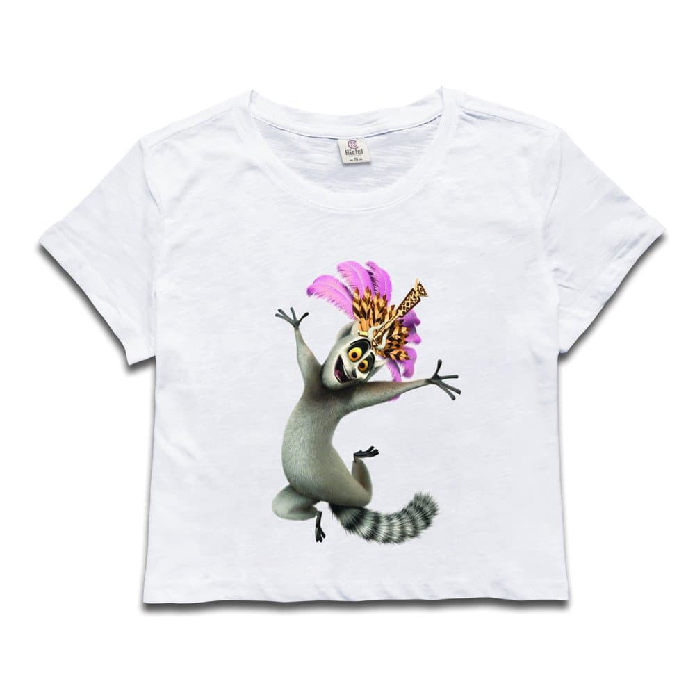 Women King Julien Madagascar Dew Navel Tees