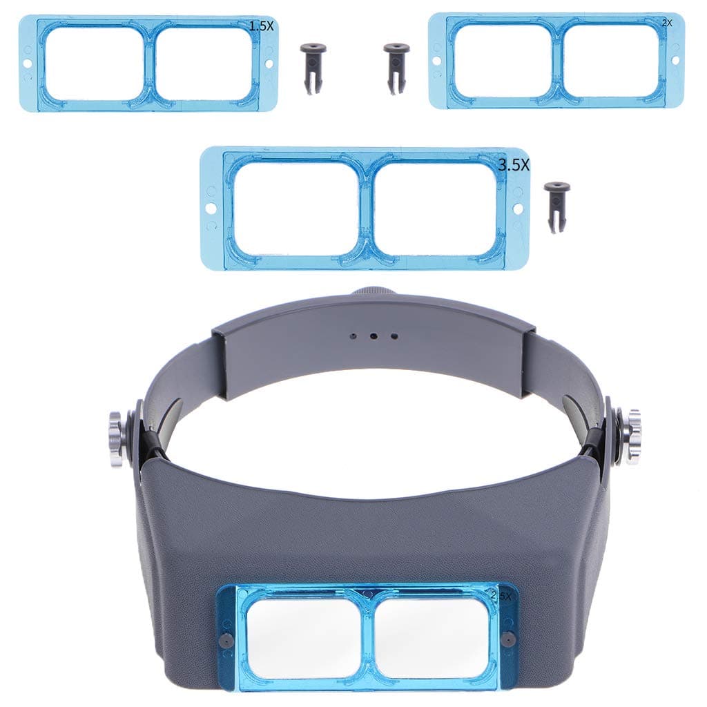 Lixiaoxuty Head-Mounted Welding Repair Magnifier Head Band Optivisor Eye Loupe 4 Lens