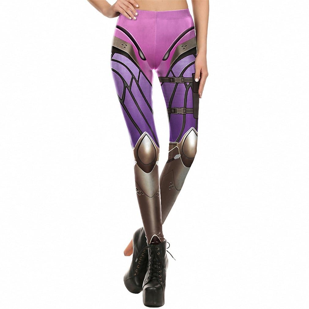 Super HERO Tracer Leggins Women Leggings Bottoms Armor Cosplay Comic Bandage Fitness Legging