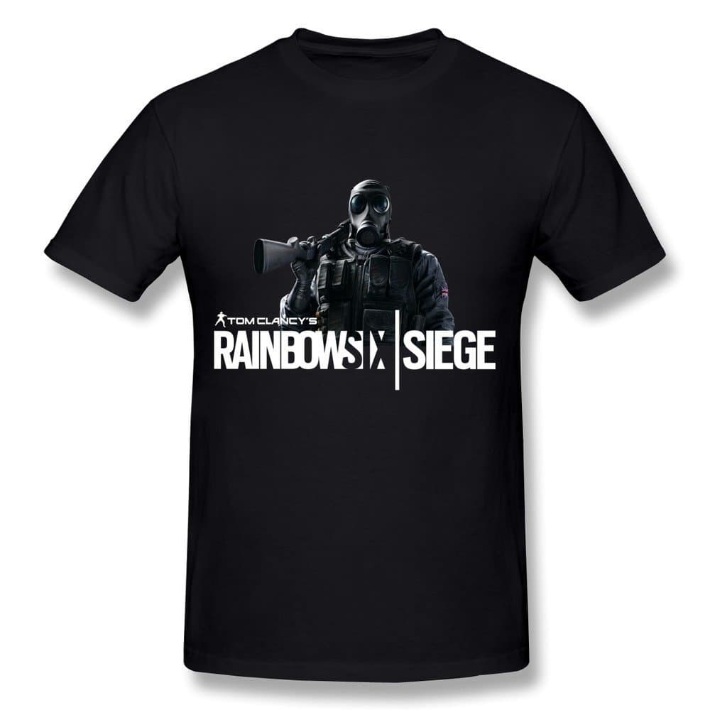 Men's Tom Clancy's Rainbow Six Siege T-Shirt - Emotion T Shirts Black US Size XS