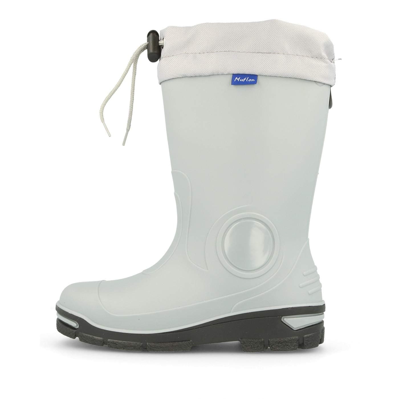 Muflon Kids Boys Girls Wellington Boots Rainy Snow Wellies - Silver ions Ag+ (Toddler 4 UK / 21-22 EU - 140mm, Grey)