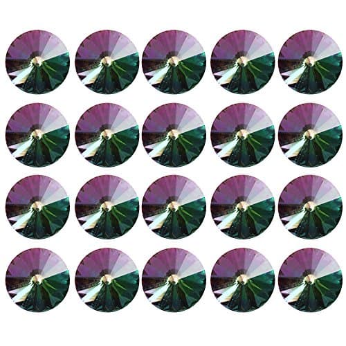 20pcs Multicolor 20mm Crystal Diamante Sew On Buttons DIY Décoration for Upholstery Sofa