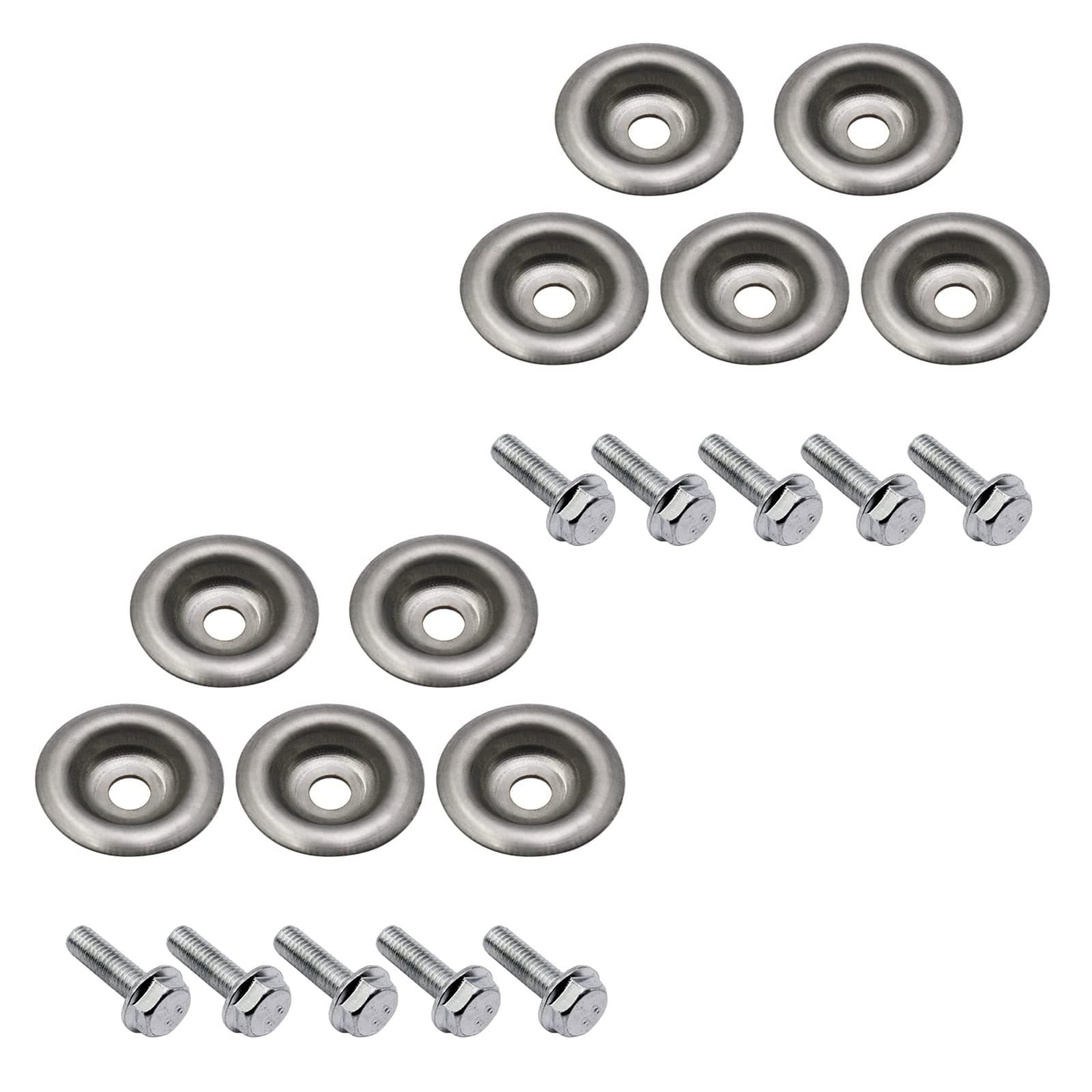 10PCS UTV Skid Plate Washer and Bolt Kit Compatible with Polaris RZR 570 800 900 1000 XP Ranger General RS1 Replacement 7556065 7518529