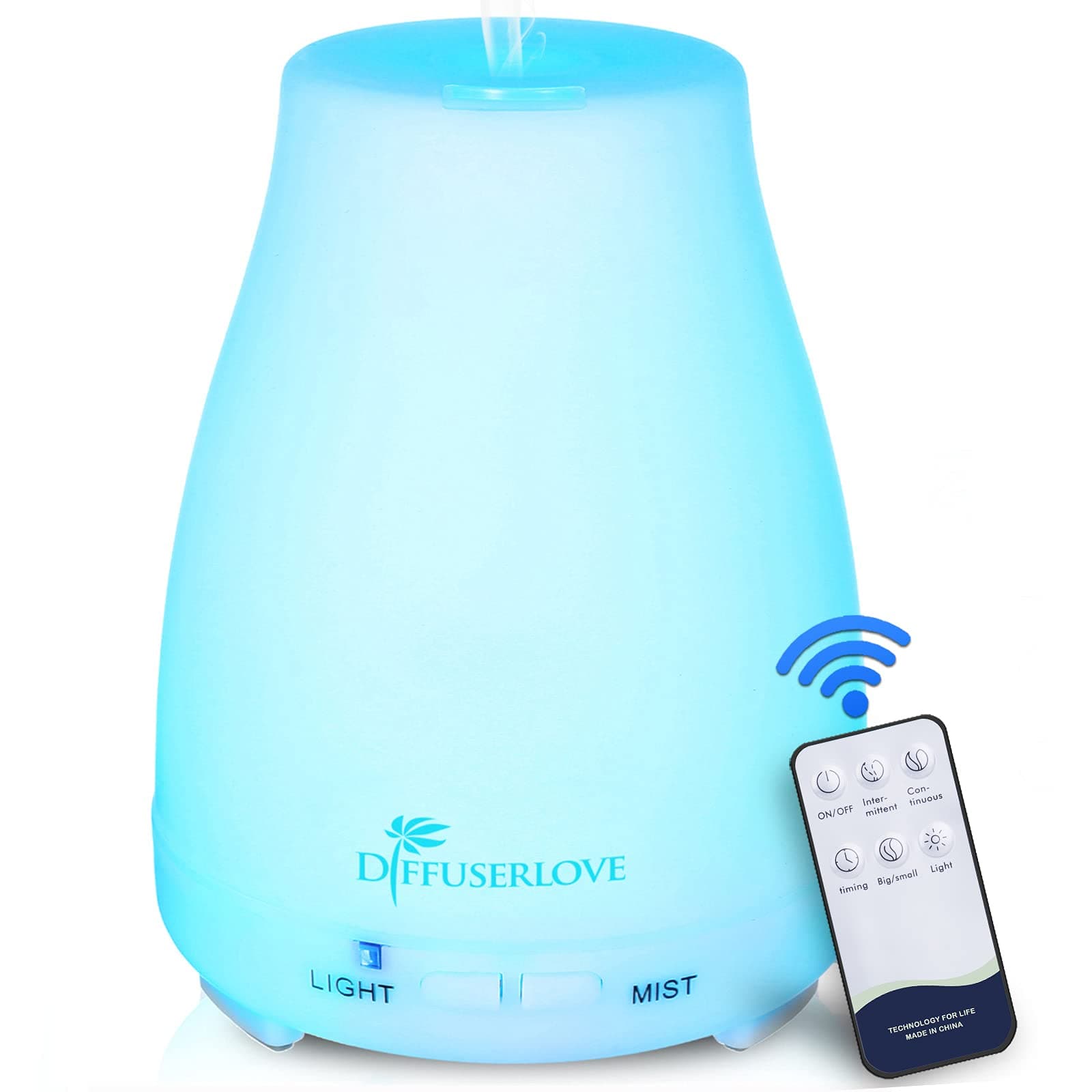 MAX 220ML Essential Oil Diffuser Ultrasonic Remote Control Aromatherapy Diffuser Mist Humidifiers with 7 Color LED Lights and Waterless Auto Shut-off for Bedroom Office House Kitchen Yoga