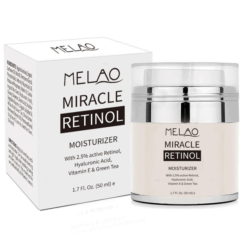 Retinol Moisturizer Cream, niceEshop(TM) Majestic Pure Retinol Cream for Face and Eye, Anti Aging Formula Reduces Wrinkles and Fine Lines, with 2.5% Active Retinol, Hyaluronic Acid, Vitamin A, C, E
