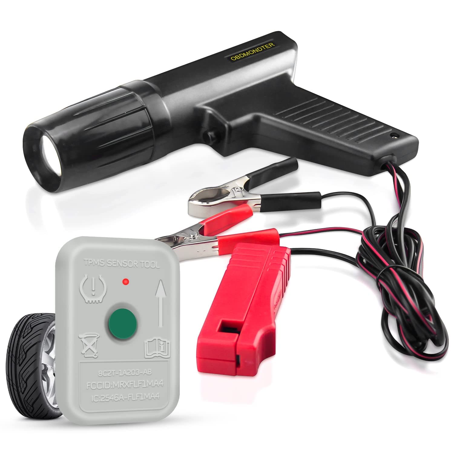 12V Ignition Timing Light + TPMS Sensor Tool TPMS Reset Sensor Programming Training Tool