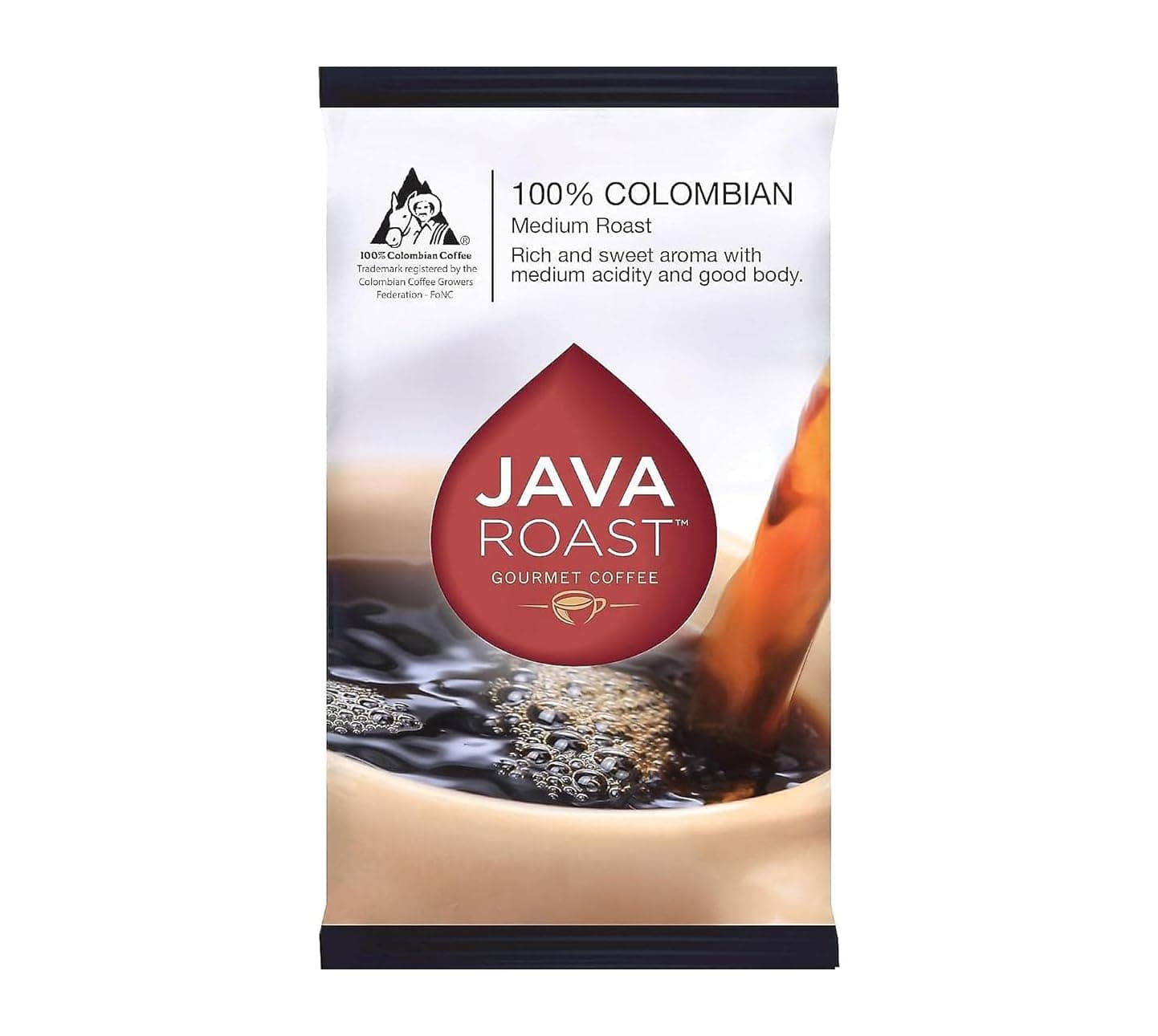 Java Roast 479695 Java Roast Gourmet Colombian Ground Coffee with Bonus Filters