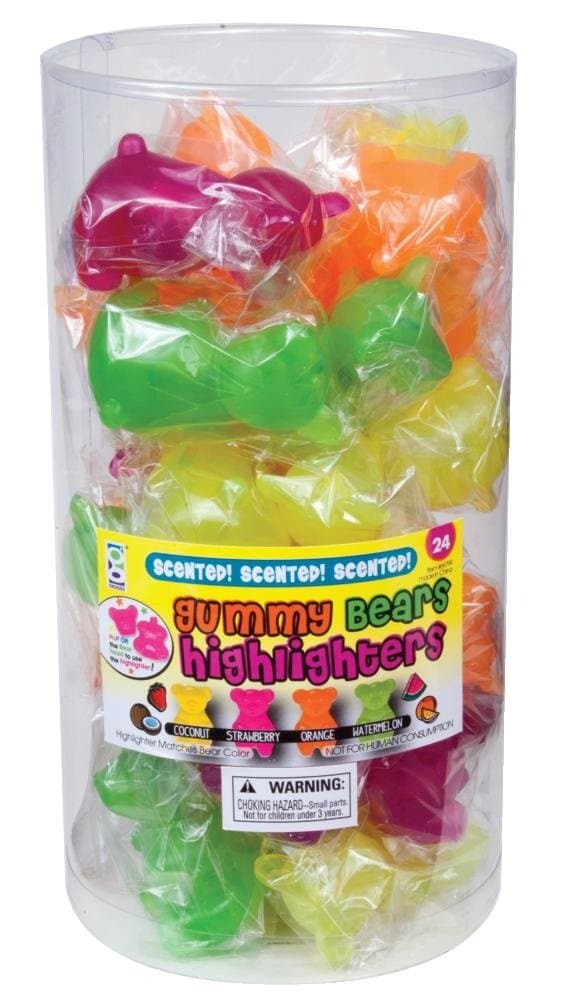 Raymond Geddes Scented Gummy Bear Highlighters (Pack of 24)