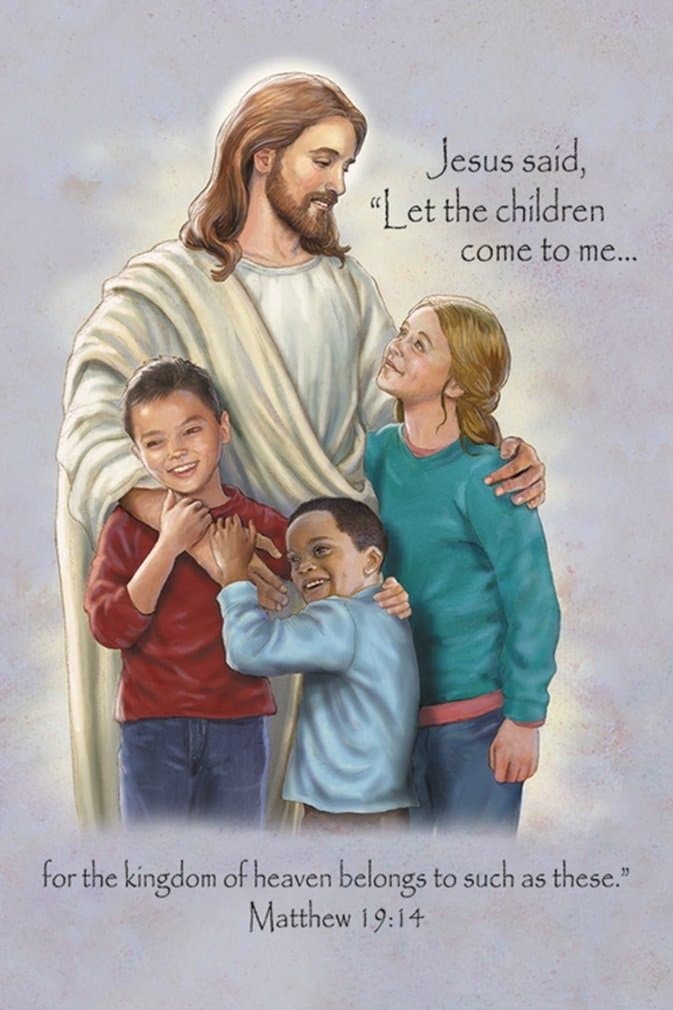 Catholic Series Christ with Child Canvas Worship Banner, 3 Foot