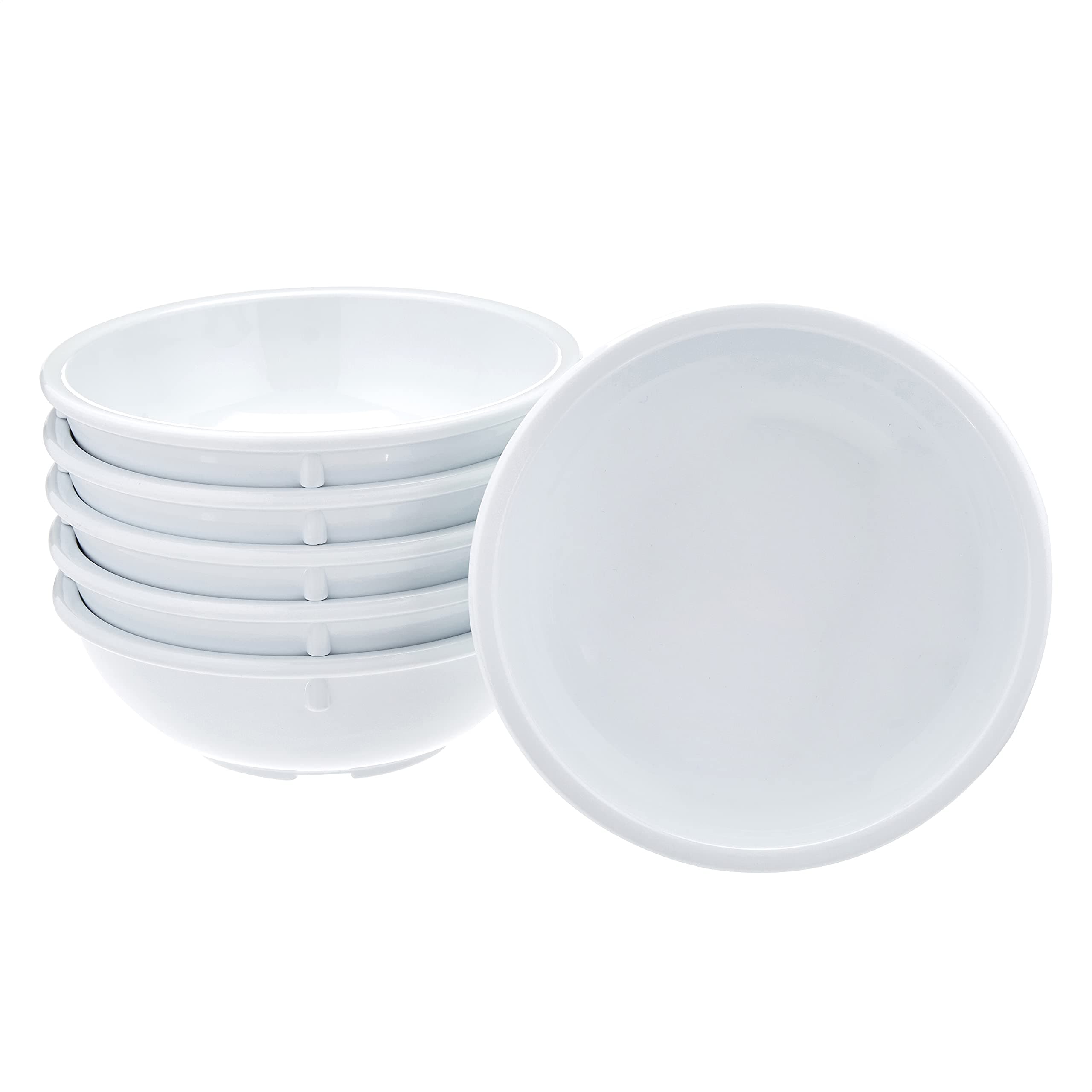 AmazonCommercial 13 oz. White Melamine Bowl - Count 6 (Pack of 1)