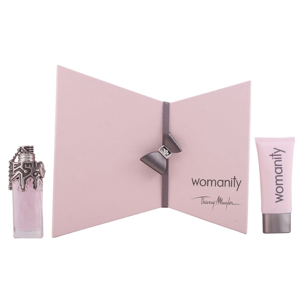 THIERRY MUGLER WOMANITY by Thierry Mugler Gift Set for WOMEN: EAU DE PARFUM REFILLABLE SPRAY 1.7 OZ & BODY MILK 3.3 OZ