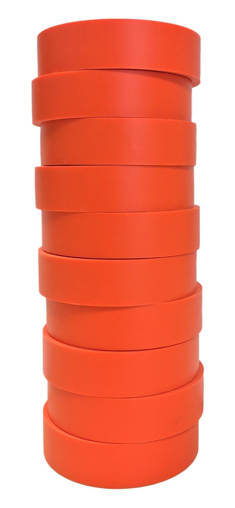 TradeGear Electrical Tape (10PK) Orange Matte – Waterproof, Flame Retardant, Strong Rubber Based Adhesive, UL Listed – Rated for Max. 600V and 80oC Use – Measures 60’ x 3/4" x 0.07"
