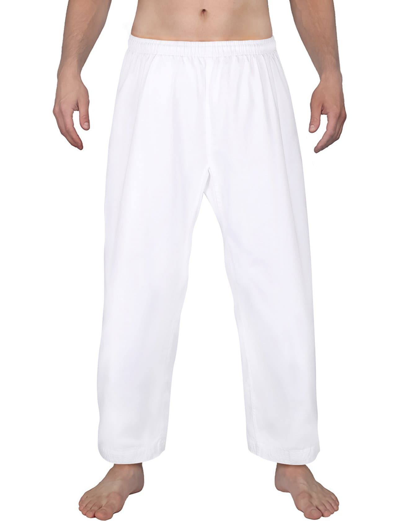 FitsT4 SportsFitsT4 Karate Pants 8oz Middleweight Elastic Waist Martial Arts Pants Perfect for Training or Competition, 000-5