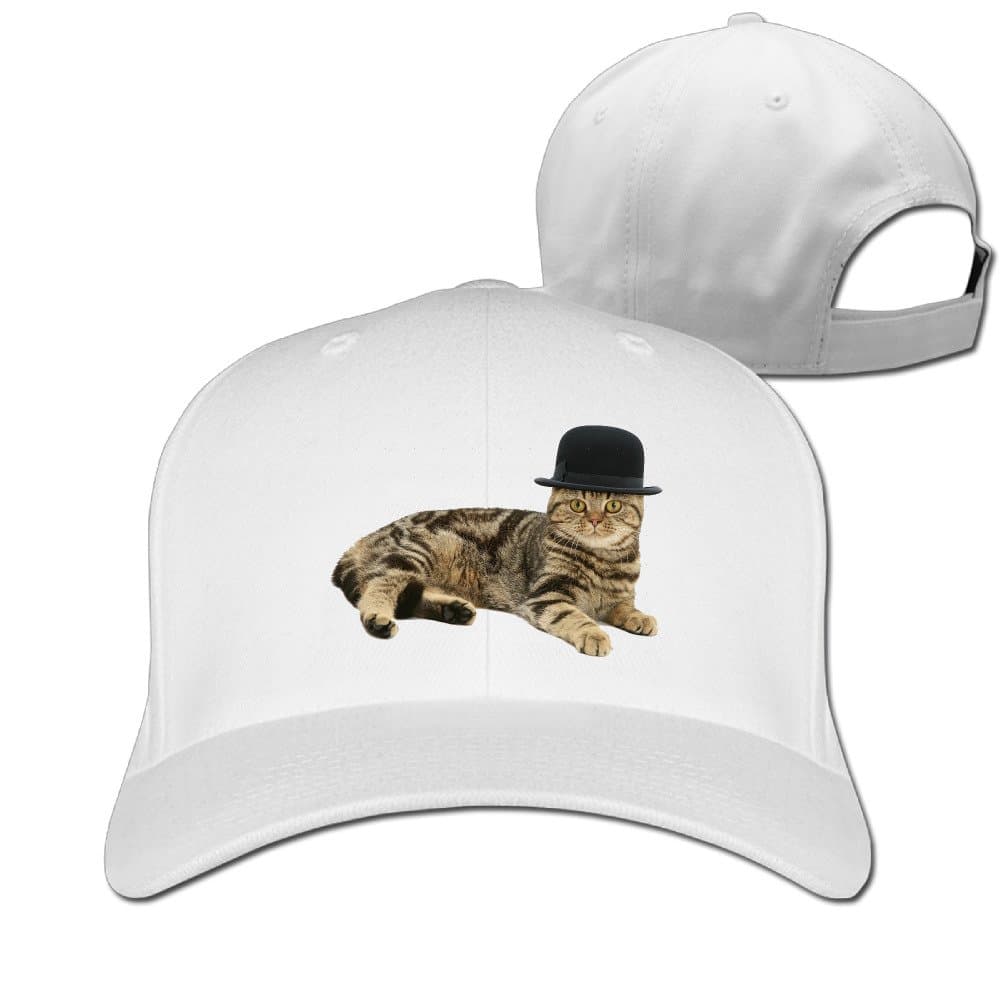 Men Women British Shorthair Brown Tabby Cat Wearing A Bowler Hat Sun Outdoor Sport Cotton Baseball Cap Multi Colors